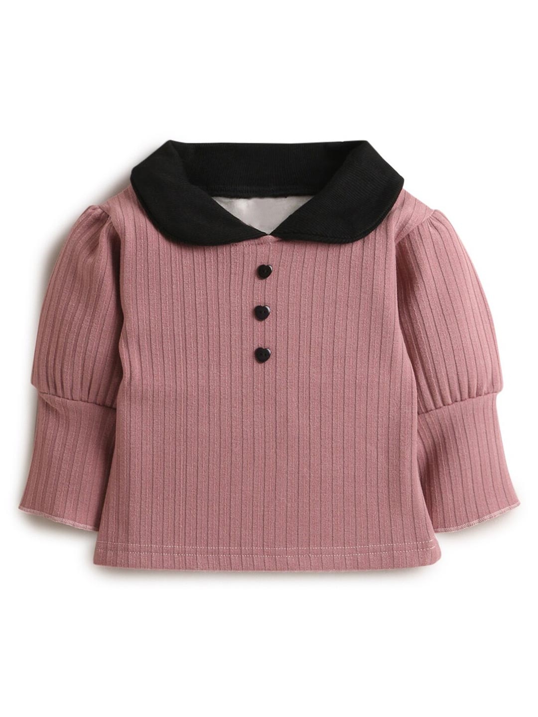 Hopscotch Girls Coral & Black Pullover