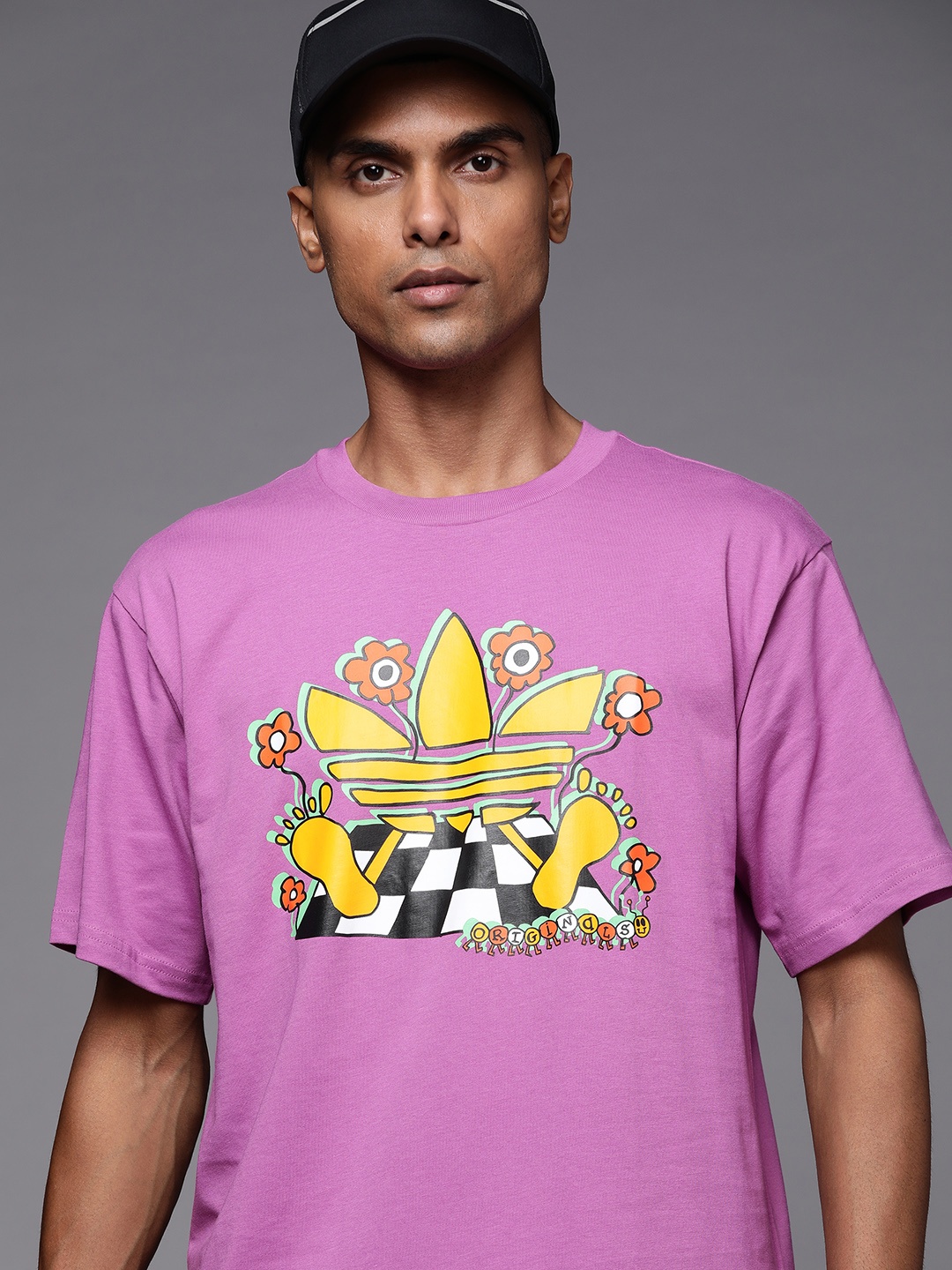 ADIDAS Originals Men Purple & Yellow Cartoon Trefoil Printed Drop-Shoulder Cotton T-shirt
ADIDAS Originals Men Purple & Yellow Cartoon Trefoil Printed Drop-Shoulder Cotton T-shirt