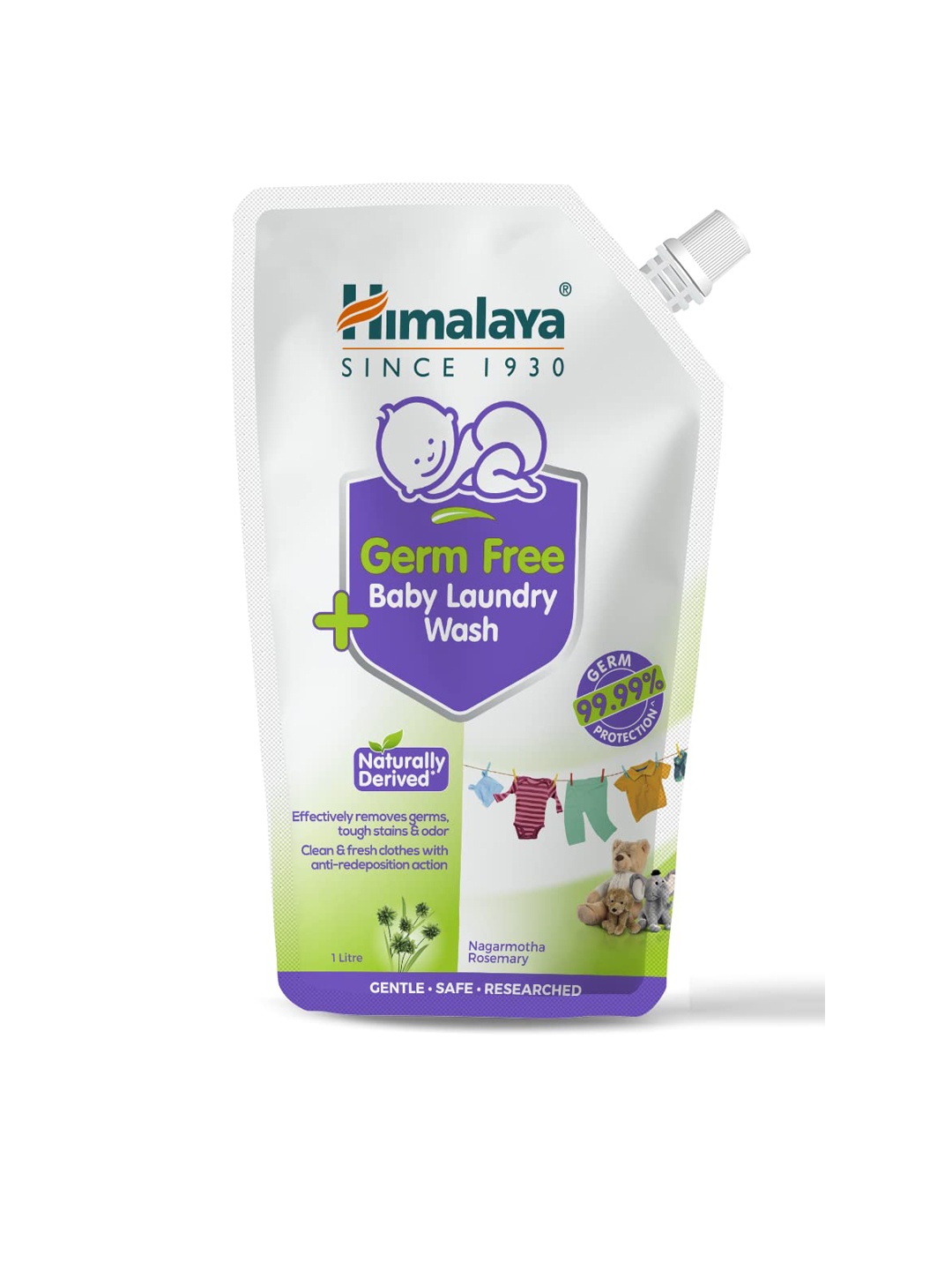 Himalaya Kids Germ Free Baby Laundry Wash with Nagarmotha & Rosemary - 1 Litre Pouch, White
Himalaya Kids Germ Free Baby Laundry Wash with Nagarmotha & Rosemary - 1 Litre Pouch, White
