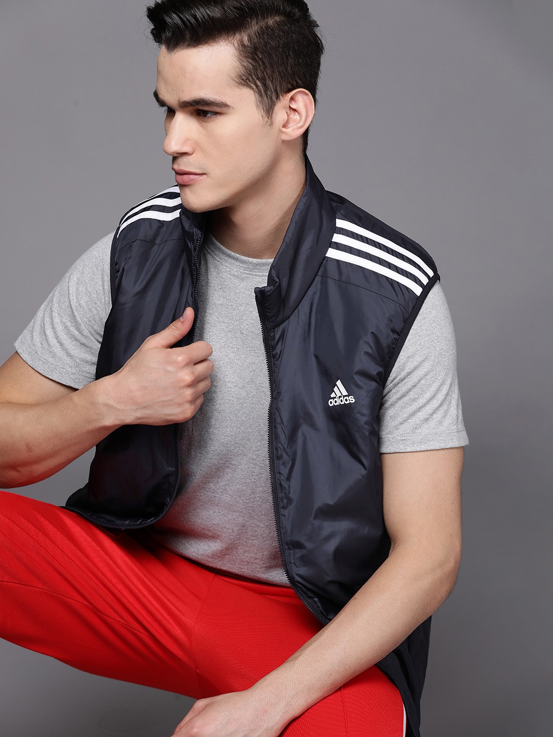 ADIDAS Men Navy Blue Essentials Insulated Brand Logo Printed Outdoor Sporty Jacket
ADIDAS Men Navy Blue Essentials Insulated Brand Logo Printed Outdoor Sporty Jacket