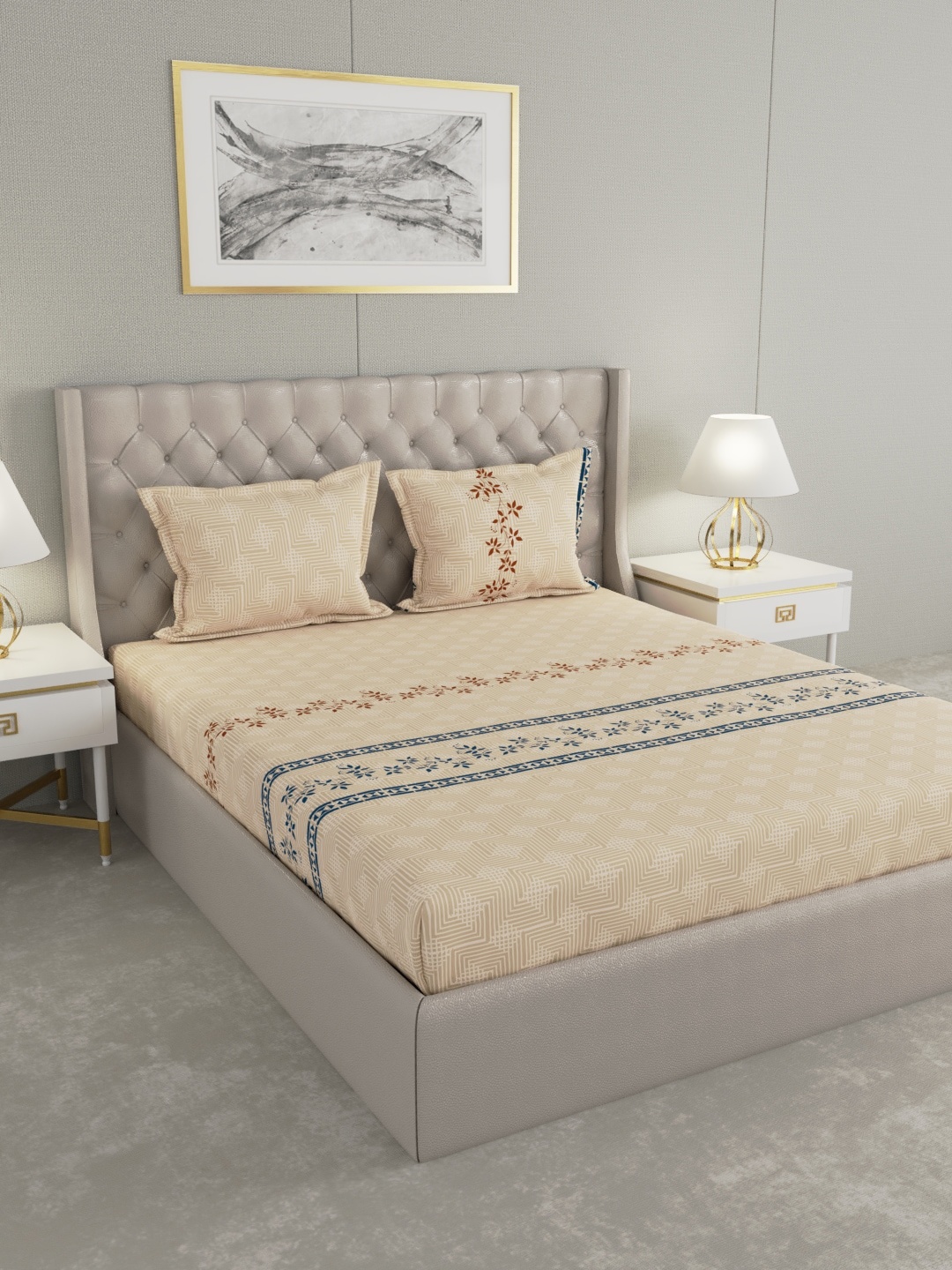 Raymond Home Unisex Beige Bedsheets
