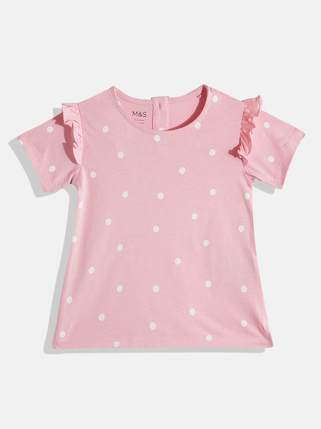Marks & Spencer Infant Girls Polka Dots Printed Pure Cotton Top with Ruffled Detail, Pink
Marks & Spencer Infant Girls Polka Dots Printed Pure Cotton Top with Ruffled Detail, Pink