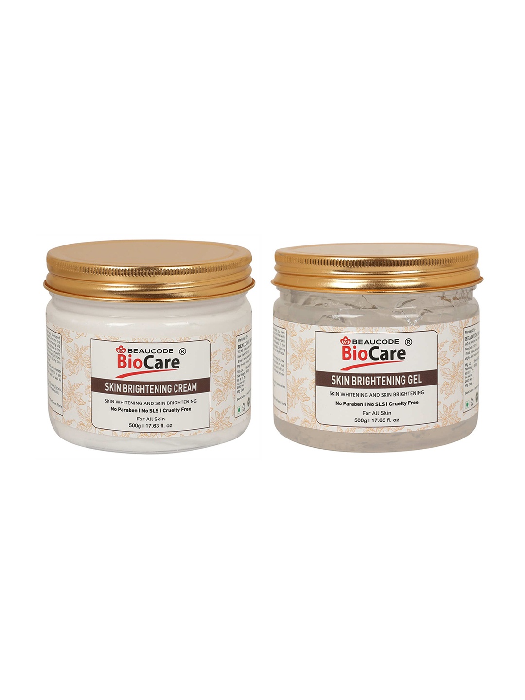 BEAUCODE BIOCARE Set of Skin Brightening Face & Body Cream & Mask - 500 g Each, Off white
BEAUCODE BIOCARE Set of Skin Brightening Face & Body Cream & Mask - 500 g Each, Off white