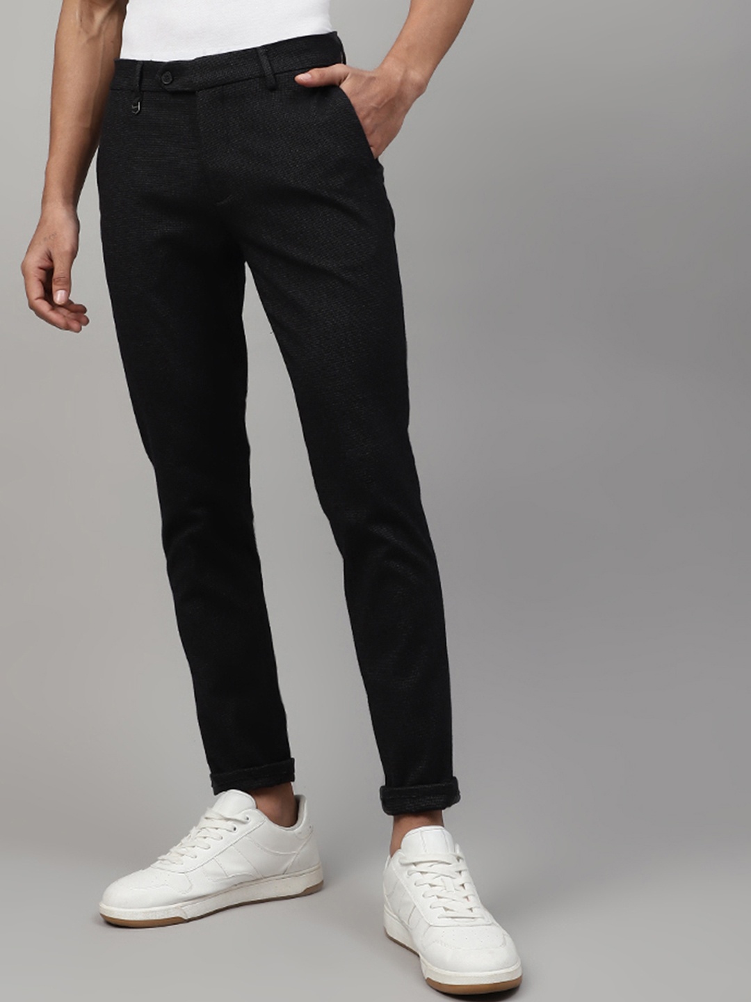 Antony Morato Men Black Skinny Fit Trousers