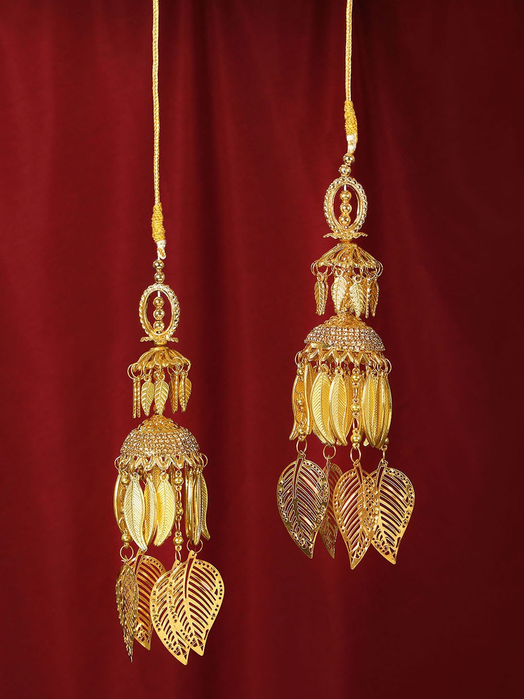 AccessHer Women Set of 2 Gold-Plated & Beaded Kaleeras