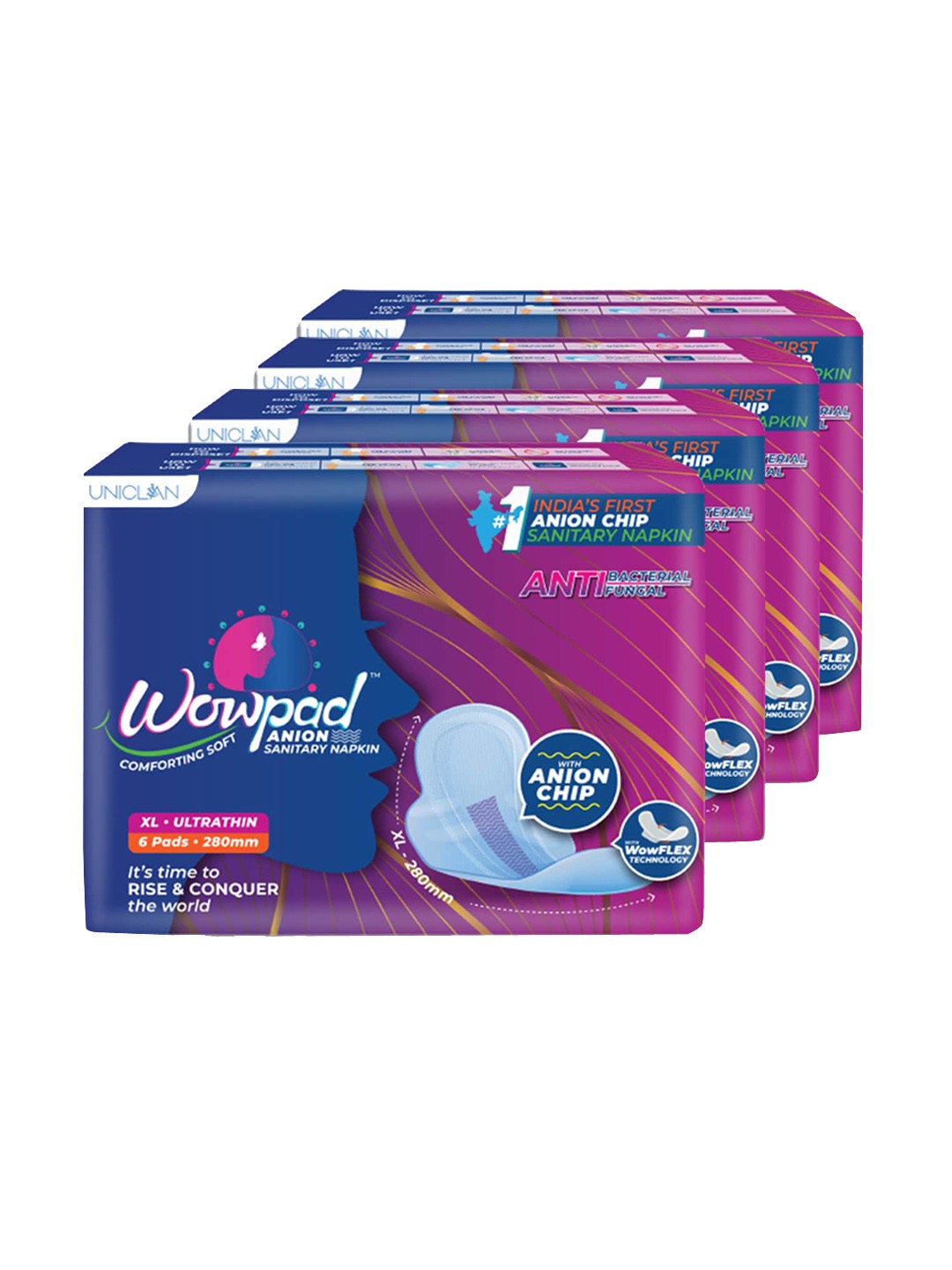 Wowpad Set of 4 Ultrathin Comforting Soft XL Anion Sanitary Napkins - 6 Pads Each, Purple
Wowpad Set of 4 Ultrathin Comforting Soft XL Anion Sanitary Napkins - 6 Pads Each, Purple