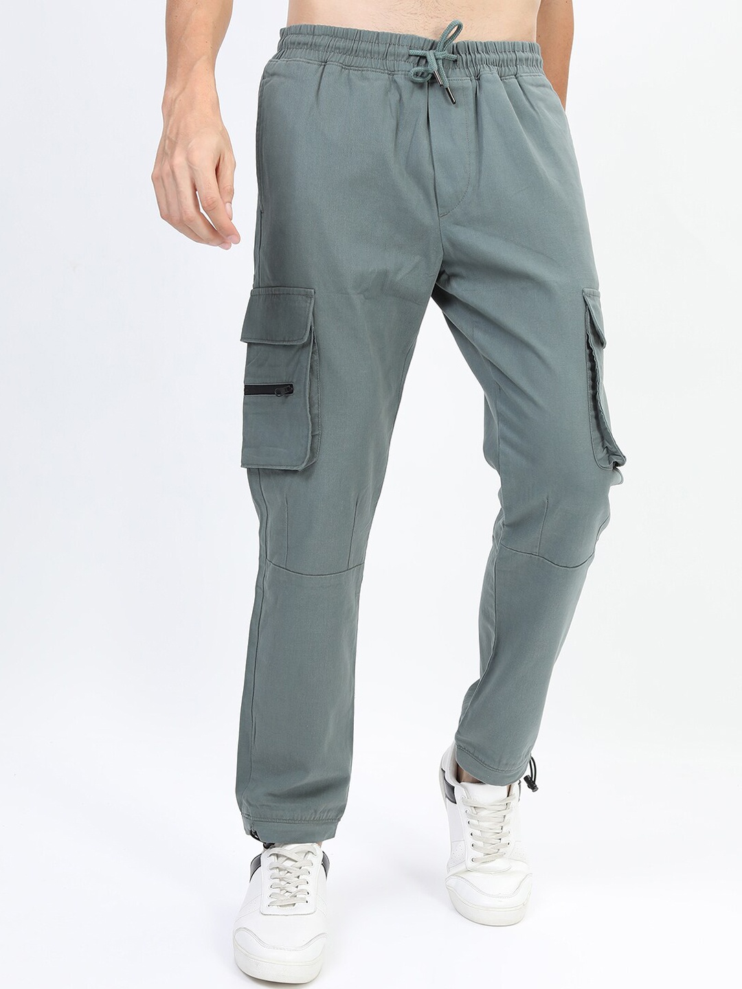HIGHLANDER Men Green Cargos Trousers