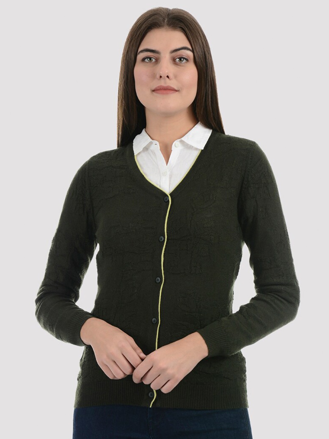 PORTOBELLO Women Green Cardigan