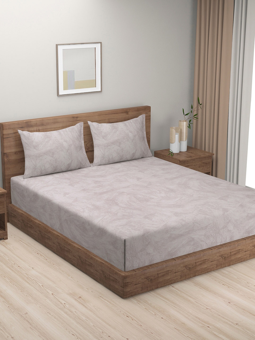 SWAYAM Brown Abstract Design 200 TC Pure Cotton Double Bedsheet with 2 Pillow Covers
SWAYAM Brown Abstract Design 200 TC Pure Cotton Double Bedsheet with 2 Pillow Covers
