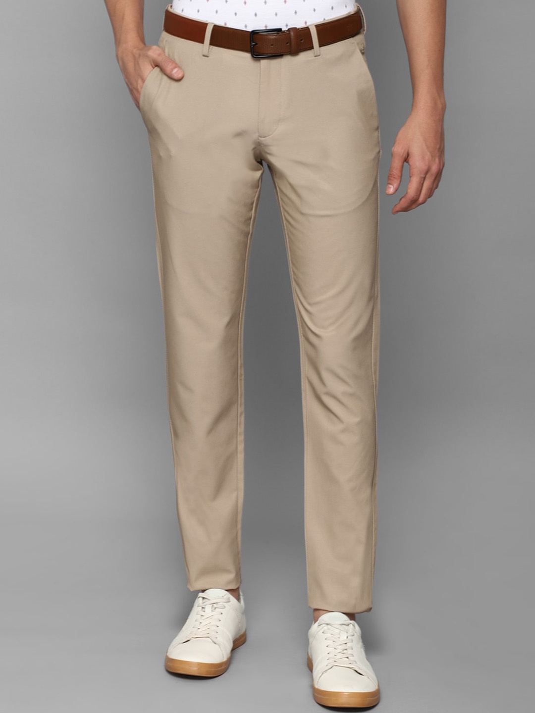 Allen Solly Men Beige Slim Fit Trousers