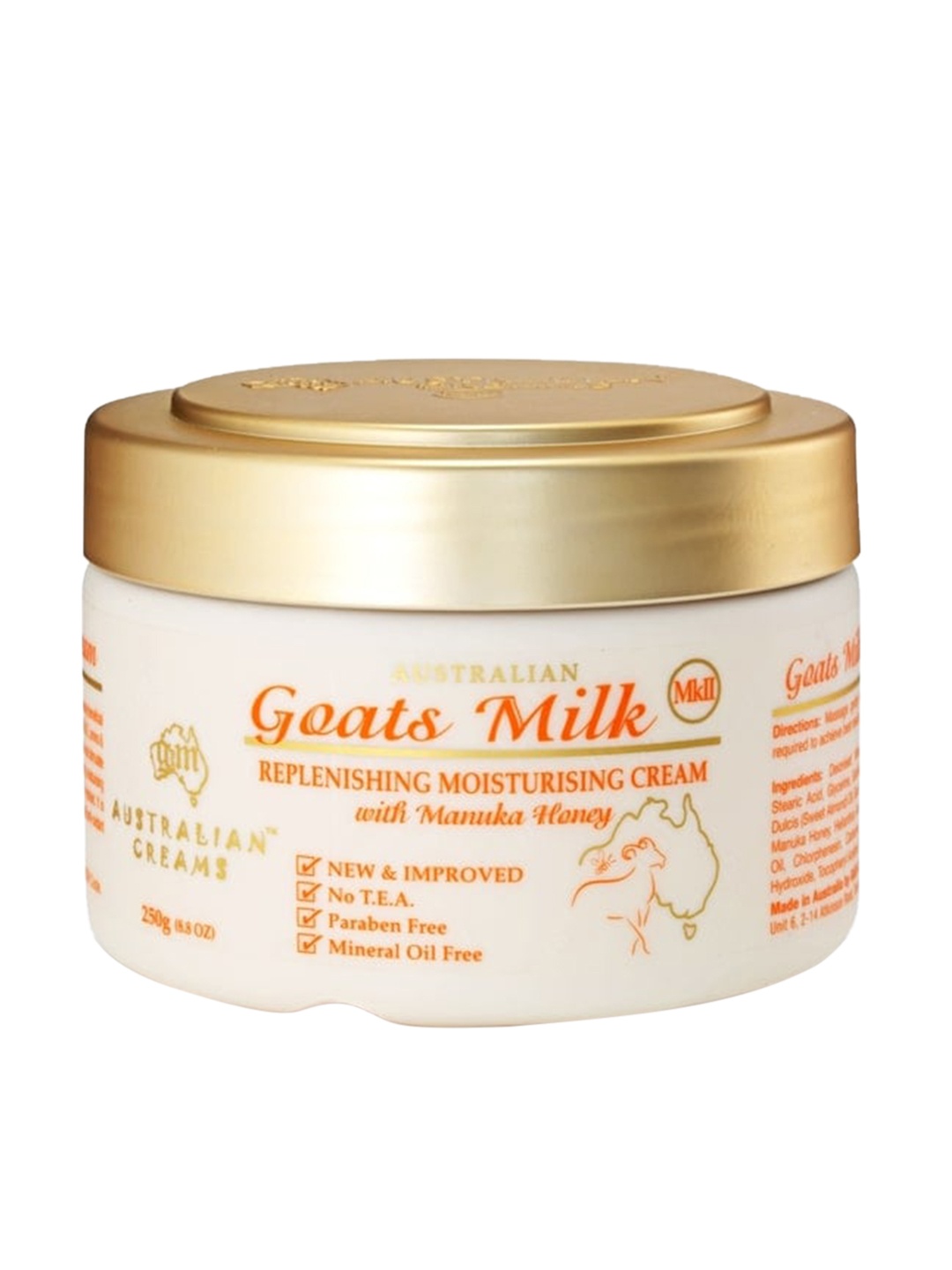 g and m AUSTRALIAN CREAMS Goat Milk MKII Moisturising Cream with Manuka Honey - 250 g, Off white
g and m AUSTRALIAN CREAMS Goat Milk MKII Moisturising Cream with Manuka Honey - 250 g, Off white