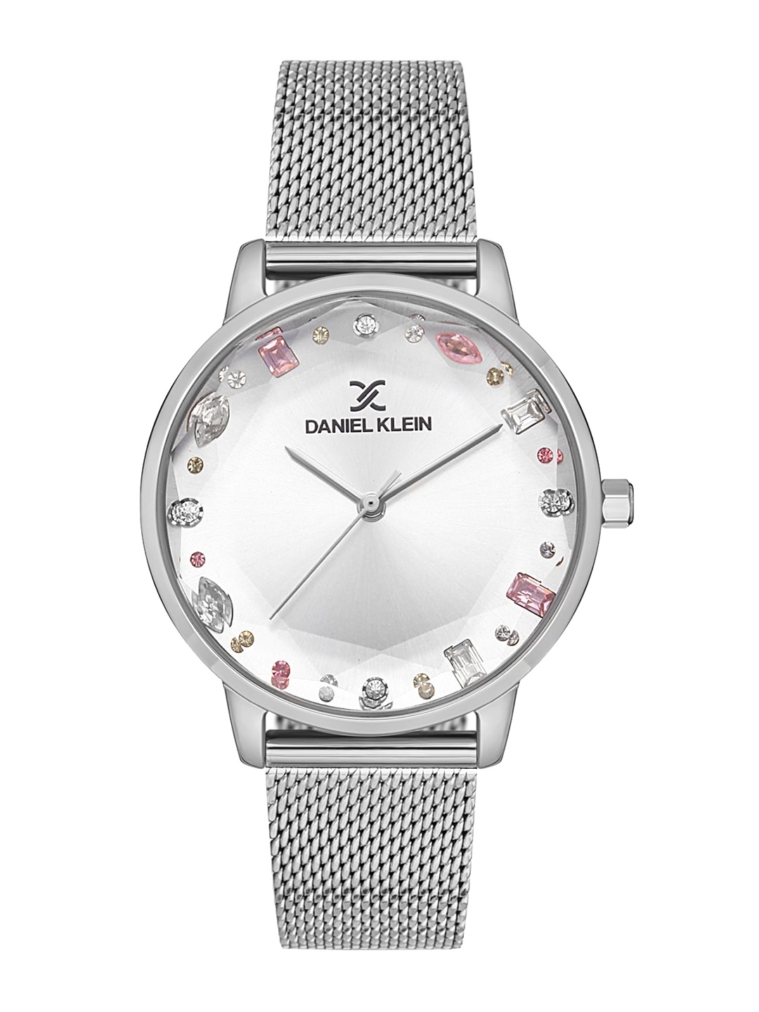 Daniel Klein Women Silver-Toned Printed Dial & Silver Toned Bracelet Style Straps Analogue Watch
Daniel Klein Women Silver-Toned Printed Dial & Silver Toned Bracelet Style Straps Analogue Watch