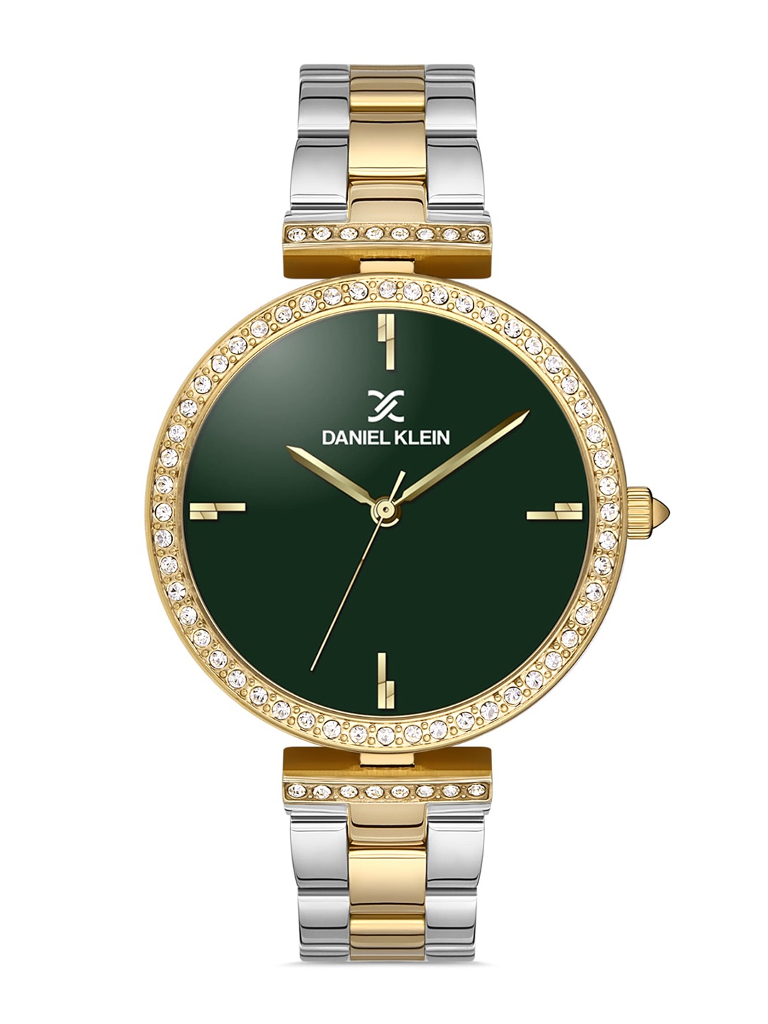 Daniel Klein Women Gold-Toned Embellished Dial & Silver Toned Stainless Steel Bracelet Style Straps Analogue Watch
Daniel Klein Women Gold-Toned Embellished Dial & Silver Toned Stainless Steel Bracelet Style Straps Analogue Watch