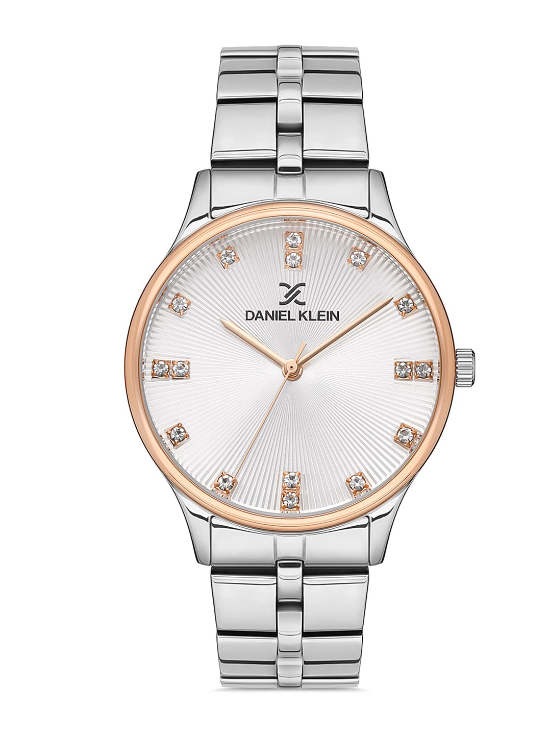 Daniel Klein Women Silver-Toned Embellished Dial & Silver Toned Stainless Steel Bracelet Style Straps Watch
Daniel Klein Women Silver-Toned Embellished Dial & Silver Toned Stainless Steel Bracelet Style Straps Watch