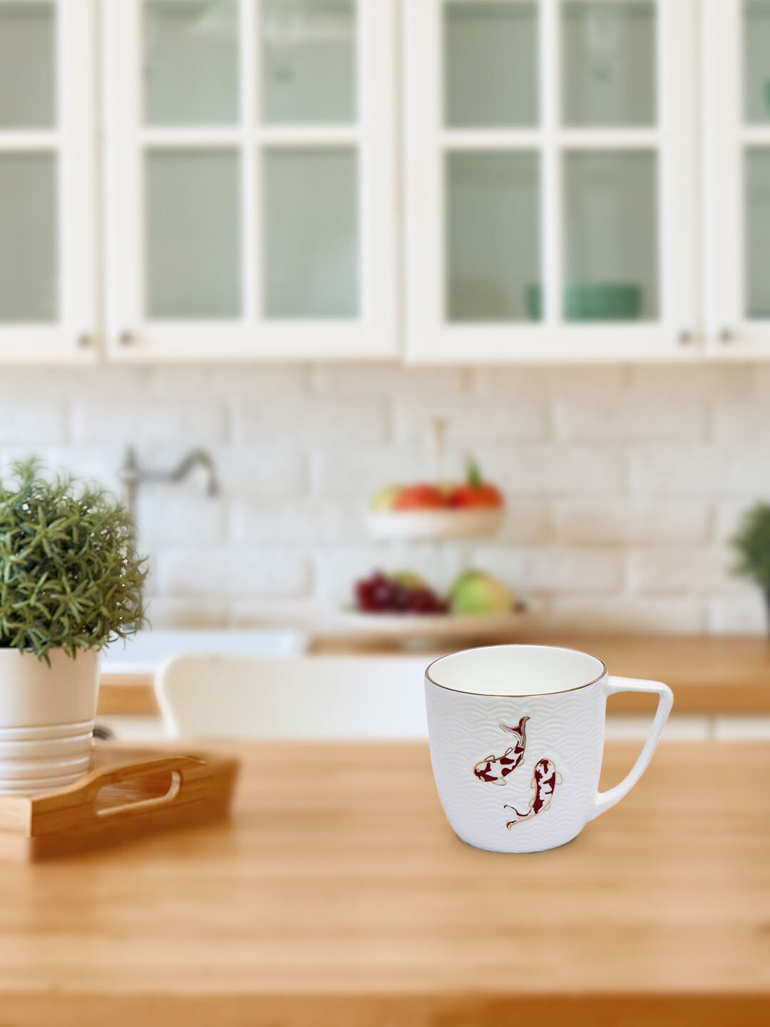 Athome by Nilkamal Cluster Jewel Gold-Toned & White Printed Glossy Ceramic Mug 220 ML
Athome by Nilkamal Cluster Jewel Gold-Toned & White Printed Glossy Ceramic Mug 220 ML