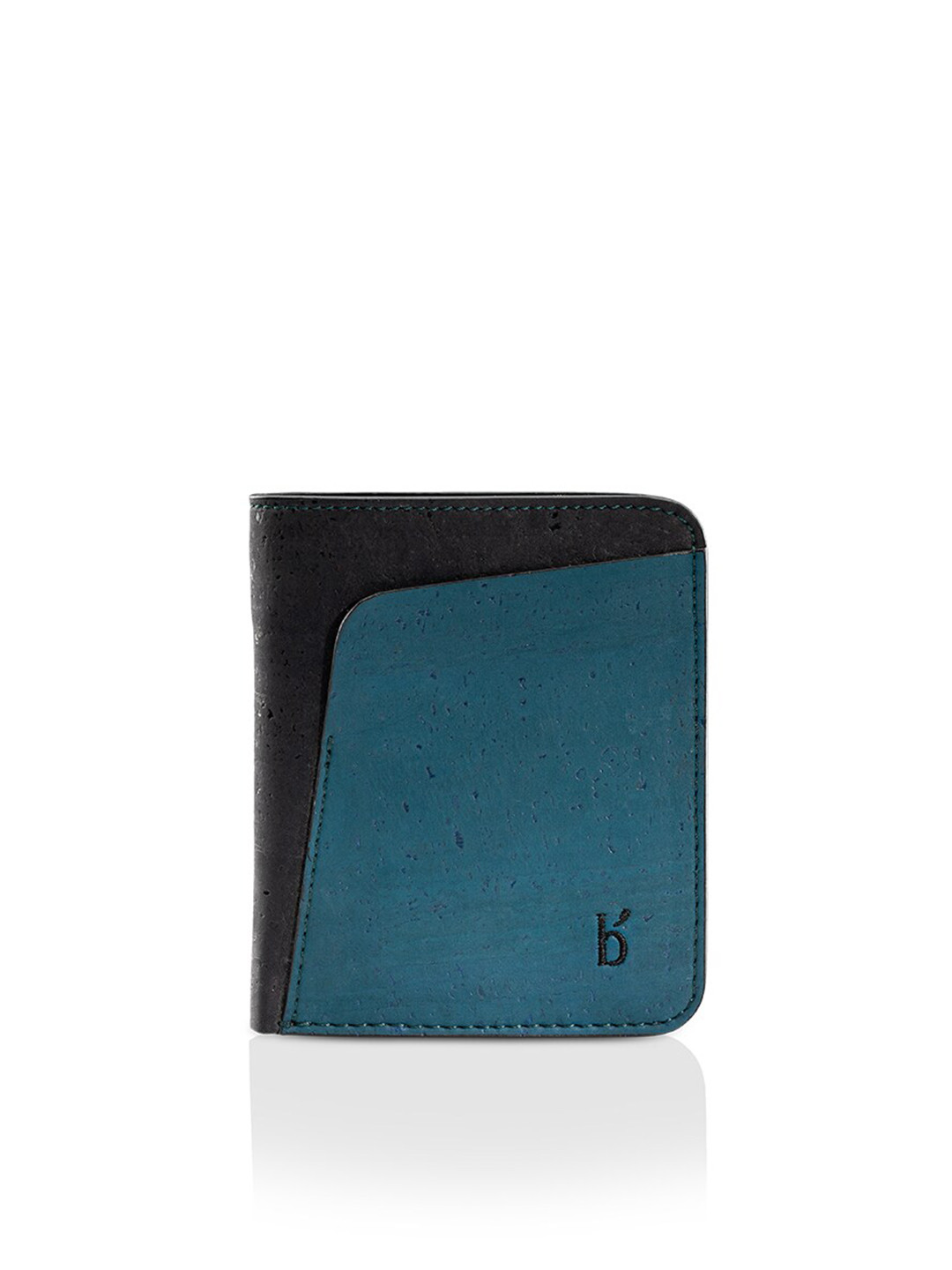 Beej Unisex Teal & Black Textured Two Fold Wallet 
Beej Unisex Teal & Black Textured Two Fold Wallet