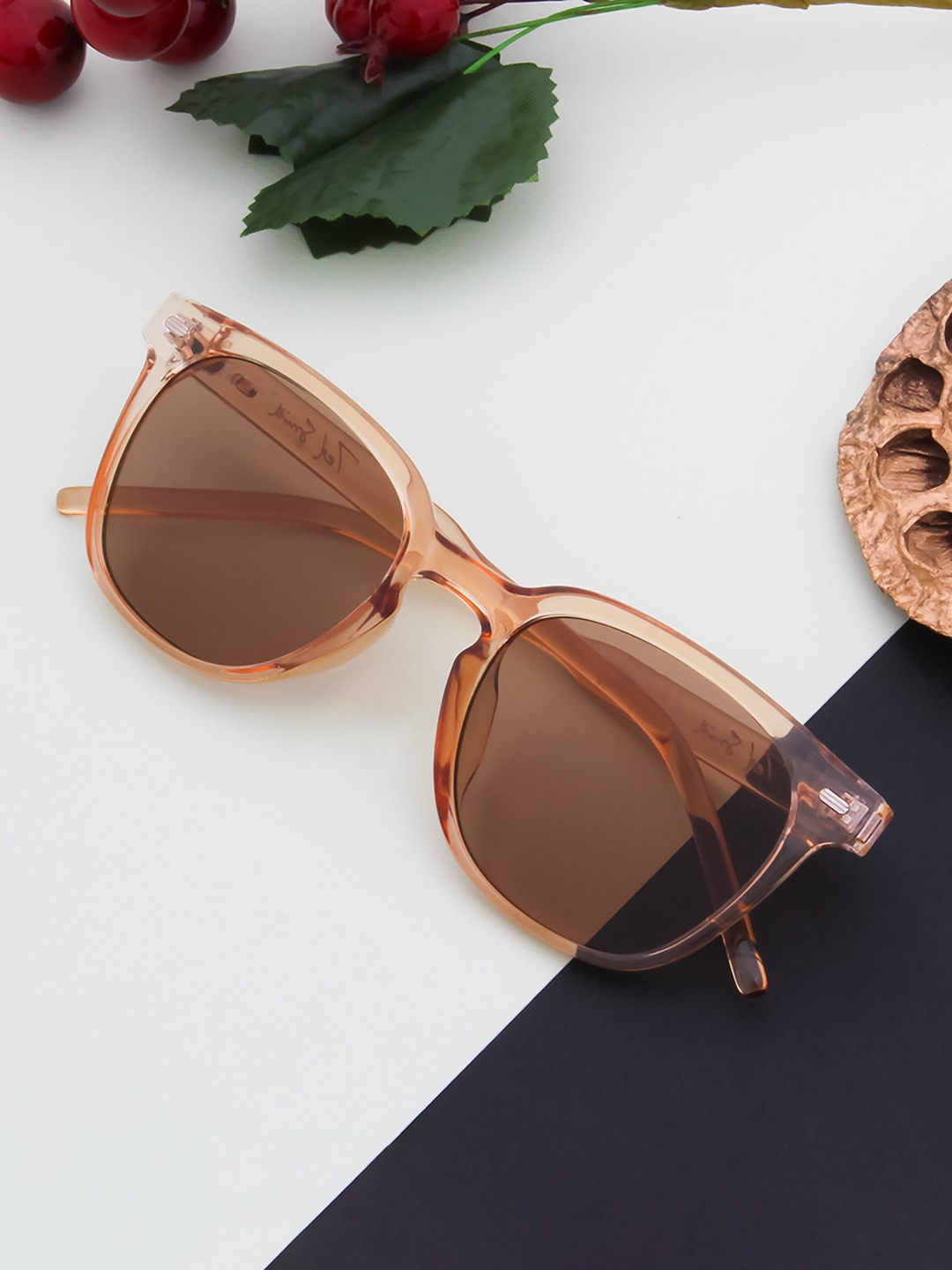 Ted Smith Unisex Brown Lens & Brown Wayfarer Sunglasses with UV Protected Lens-JAGGER_C8
Ted Smith Unisex Brown Lens & Brown Wayfarer Sunglasses with UV Protected Lens-JAGGER_C8
