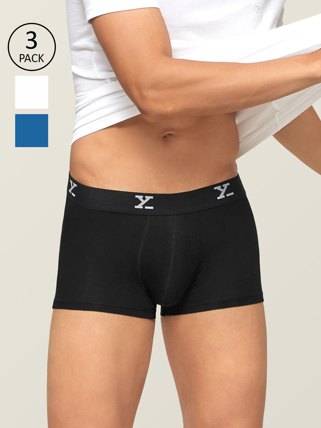 XYXX Men IntelliSoft Antimicrobial Micro Modal Pack of 3 Ace Trunks XYTRNK3PCKN18, Black
XYXX Men IntelliSoft Antimicrobial Micro Modal Pack of 3 Ace Trunks XYTRNK3PCKN18, Black