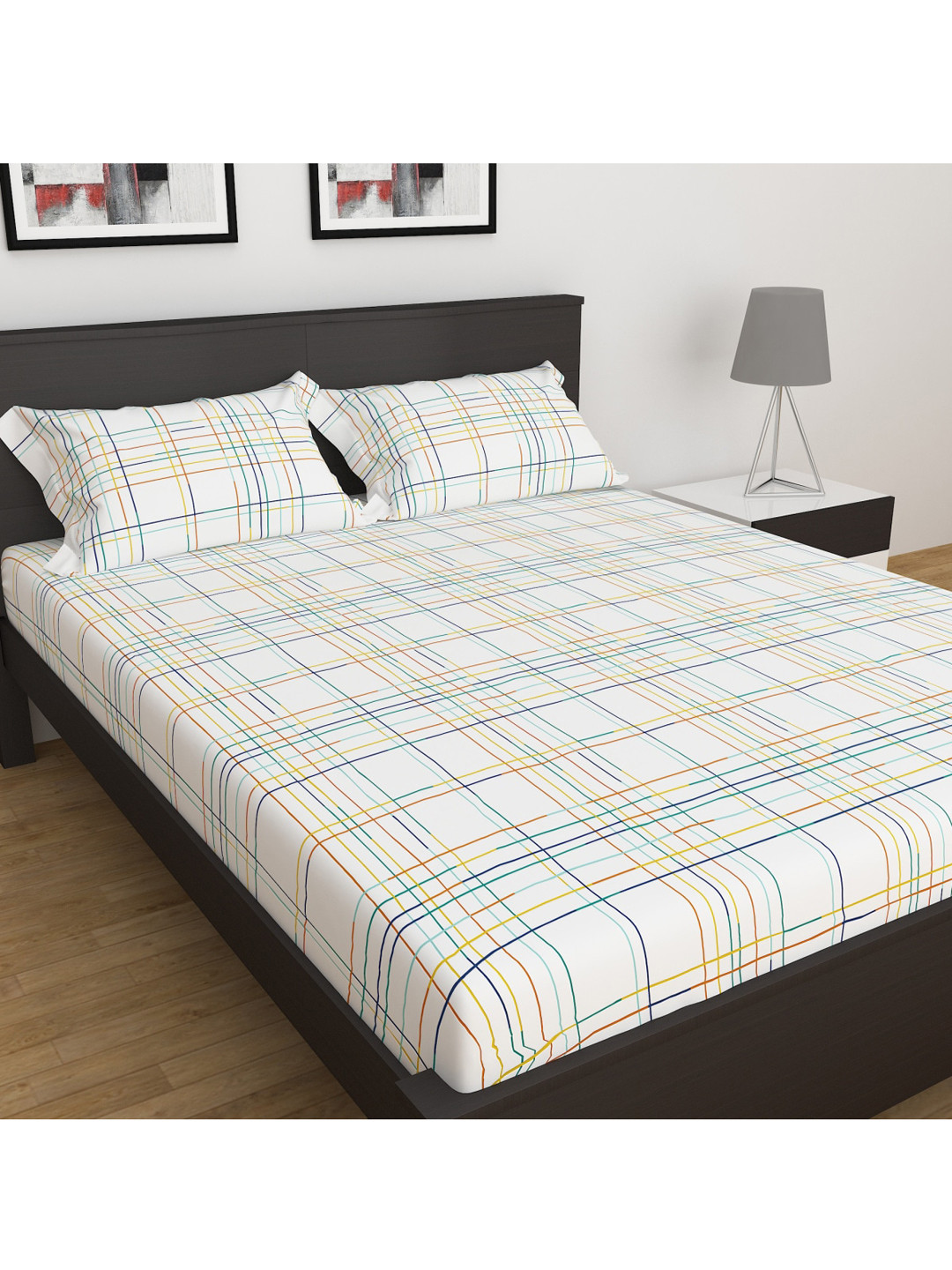 Home Centre Bouquet White & Blue 140 TC Cotton King Bedsheet with 2 Pillow Covers
Home Centre Bouquet White & Blue 140 TC Cotton King Bedsheet with 2 Pillow Covers