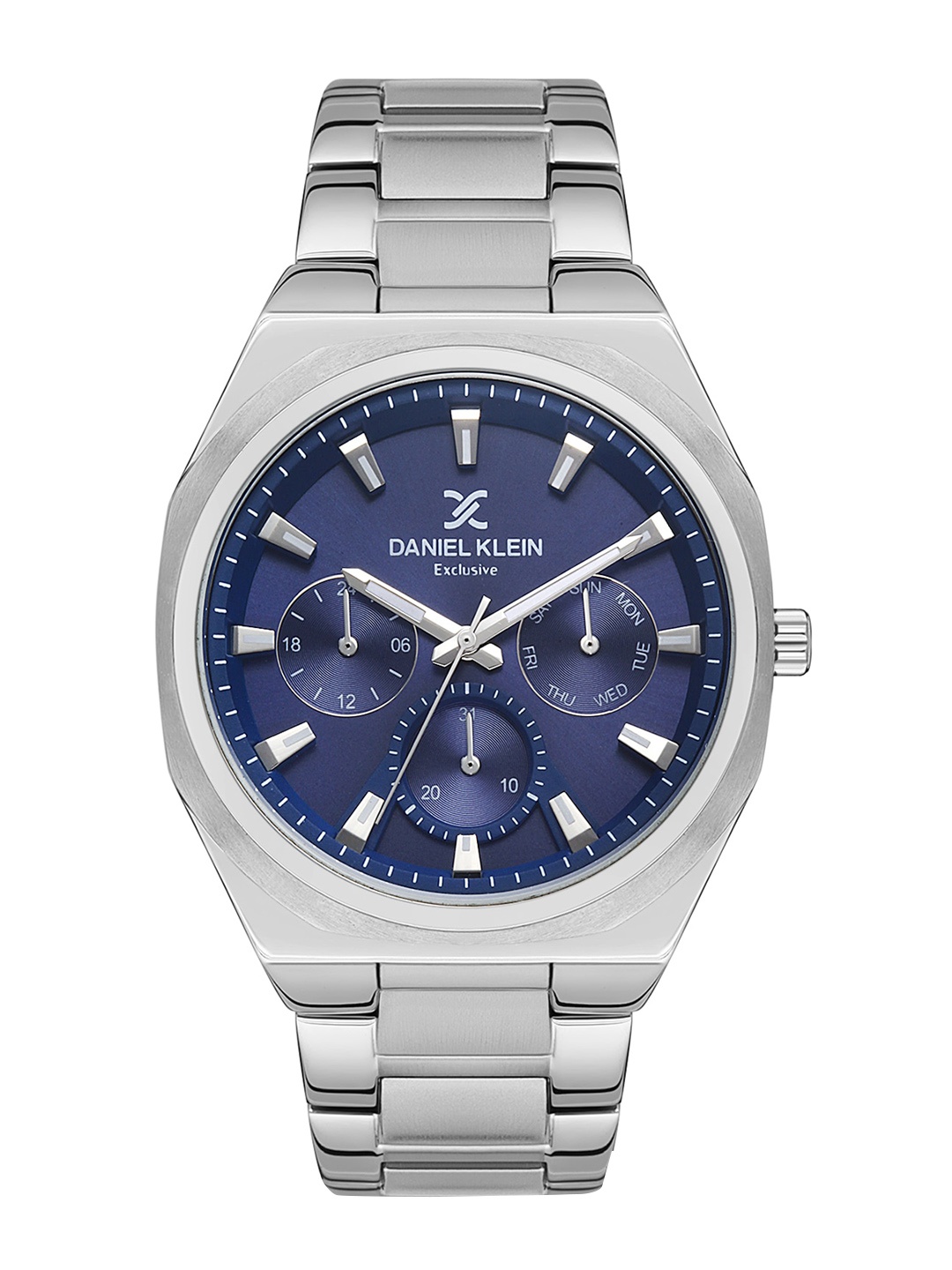 Daniel Klein Men Blue Dial & Silver Toned Stainless Steel Bracelet Style Straps Analogue Watch
Daniel Klein Men Blue Dial & Silver Toned Stainless Steel Bracelet Style Straps Analogue Watch
