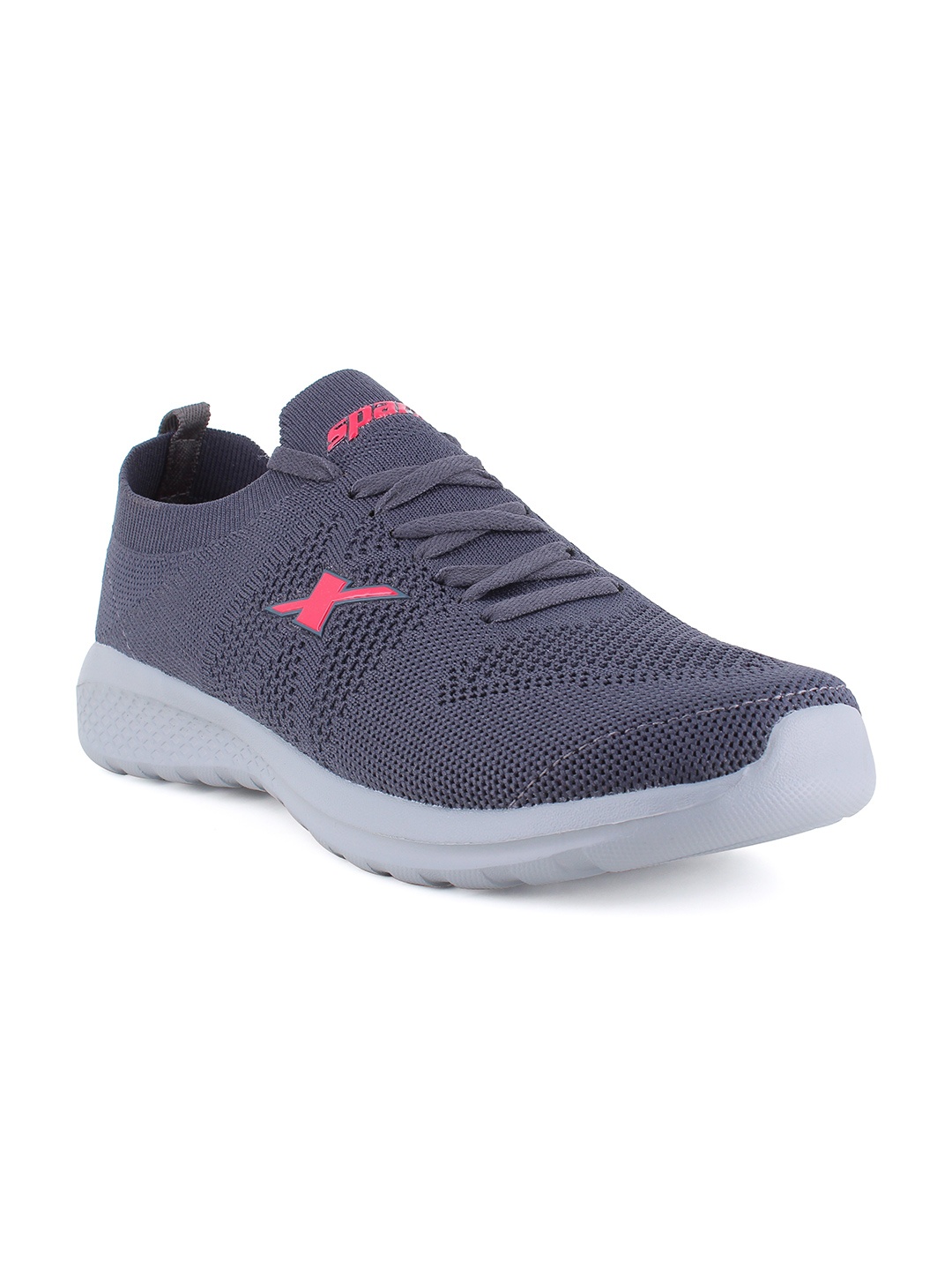 Sparx Men Grey Mesh Running Non-Marking Sports Shoes