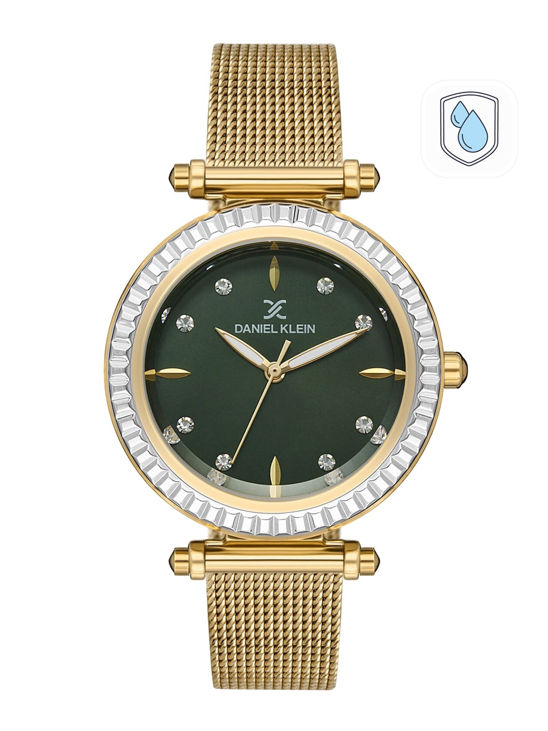 Daniel Klein Women Green Embellished Dial & Gold Toned Analogue Watch DK.1.13185-6-Gold
Daniel Klein Women Green Embellished Dial & Gold Toned Analogue Watch DK.1.13185-6-Gold