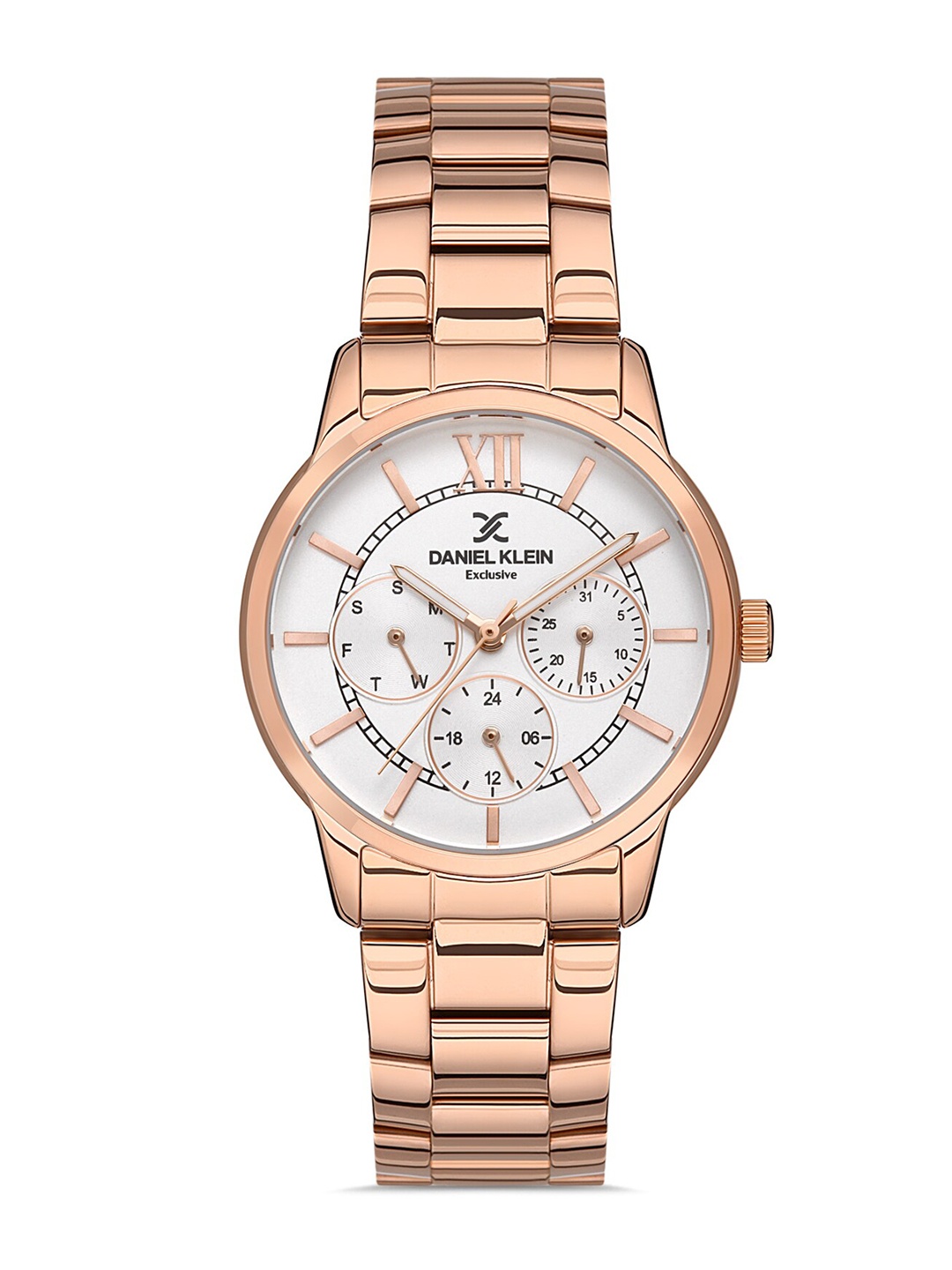 Daniel Klein Women Rose Gold-Toned Dial & Rose Gold Toned Stainless Steel Bracelet Style Straps Analogue Watch DK 1 13127-3
Daniel Klein Women Rose Gold-Toned Dial & Rose Gold Toned Stainless Steel Bracelet Style Straps Analogue Watch DK 1 13127-3