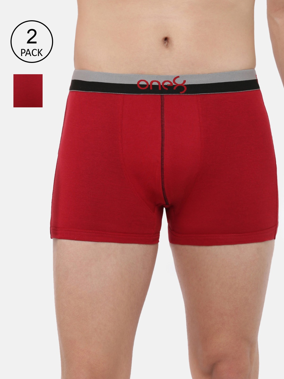 one8 by Virat Kohli Men Pack Of 2 Brick-Red Solid Pure Cotton Trunks ONE8_714_BRD_BRD_2PC
one8 by Virat Kohli Men Pack Of 2 Brick-Red Solid Pure Cotton Trunks ONE8_714_BRD_BRD_2PC
