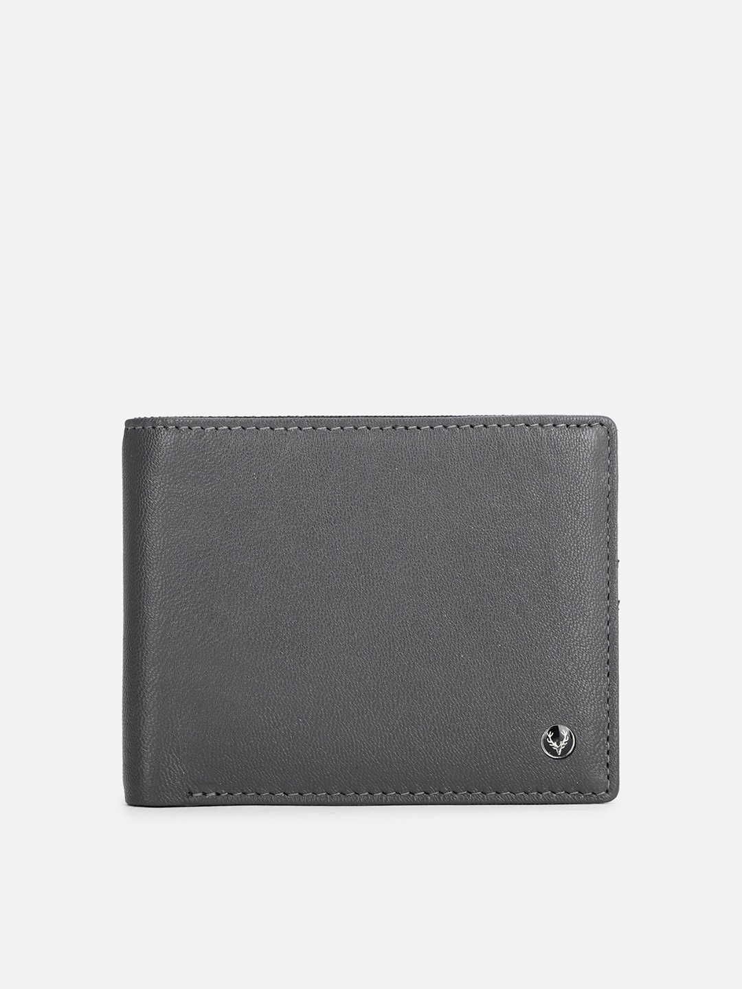 Allen Solly Men Grey Leather Two Fold Wallet