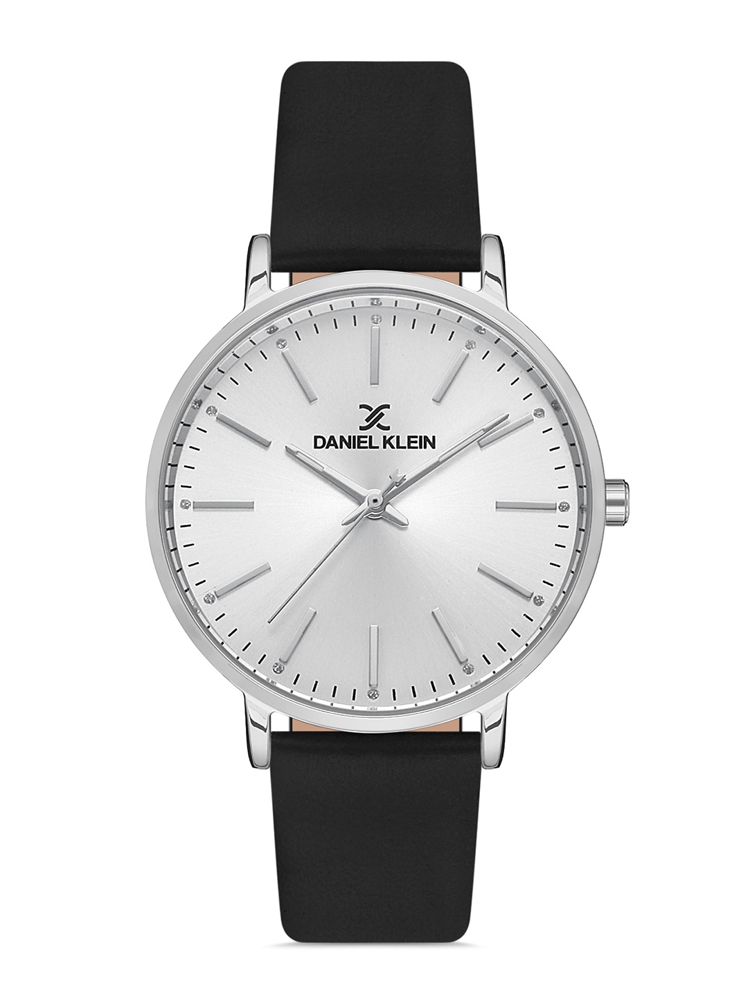 Daniel Klein Women Silver-Toned Embellished Dial & Black Leather Straps Analogue Watch
Daniel Klein Women Silver-Toned Embellished Dial & Black Leather Straps Analogue Watch