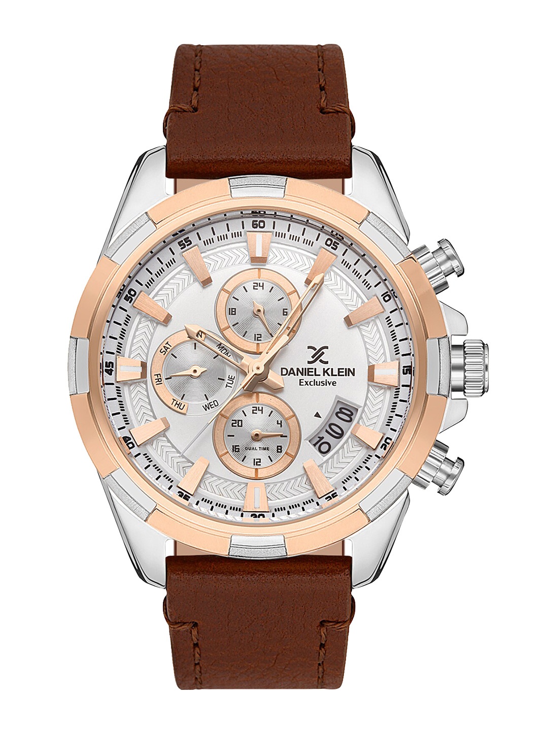 Daniel Klein Men Silver-Toned Dial & Brown Leather Straps Analogue Watch DK 1 13143-3
Daniel Klein Men Silver-Toned Dial & Brown Leather Straps Analogue Watch DK 1 13143-3