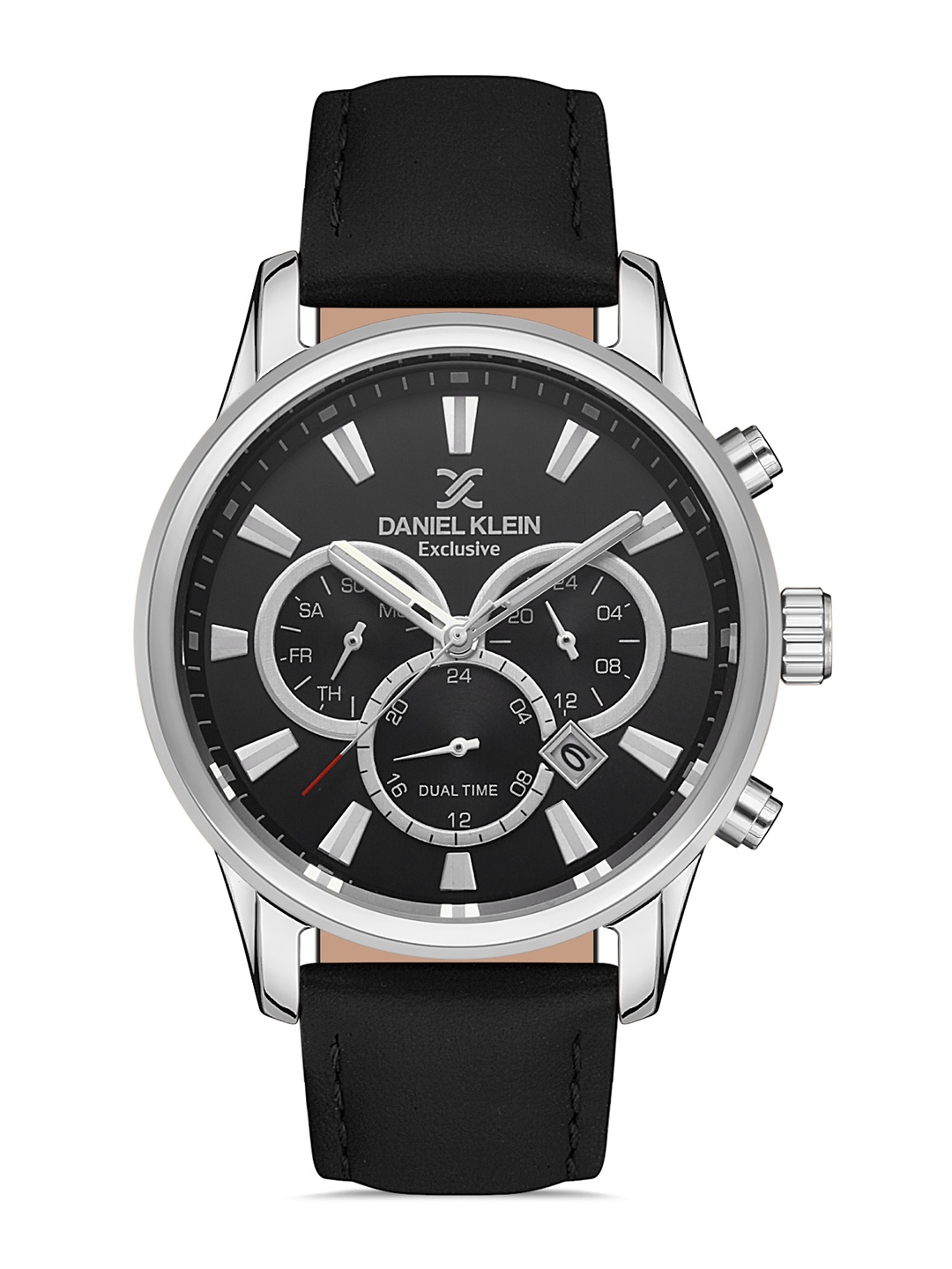 Daniel Klein Men Silver-Toned Embellished Dial & Black Leather Straps Analogue Watch DK 1 13137-1
Daniel Klein Men Silver-Toned Embellished Dial & Black Leather Straps Analogue Watch DK 1 13137-1