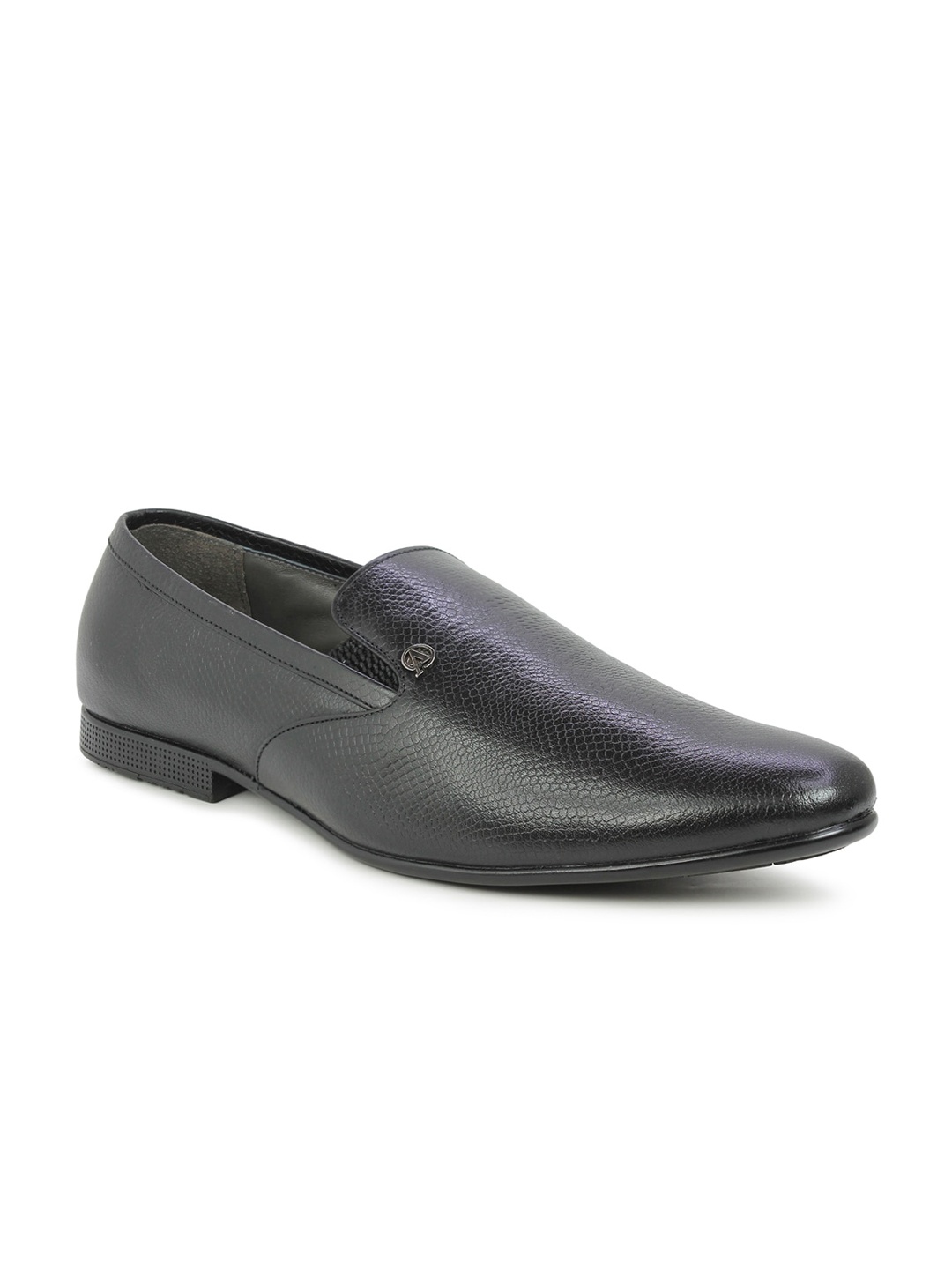 PRIVO Men Black Solid Leather Formal Shoes