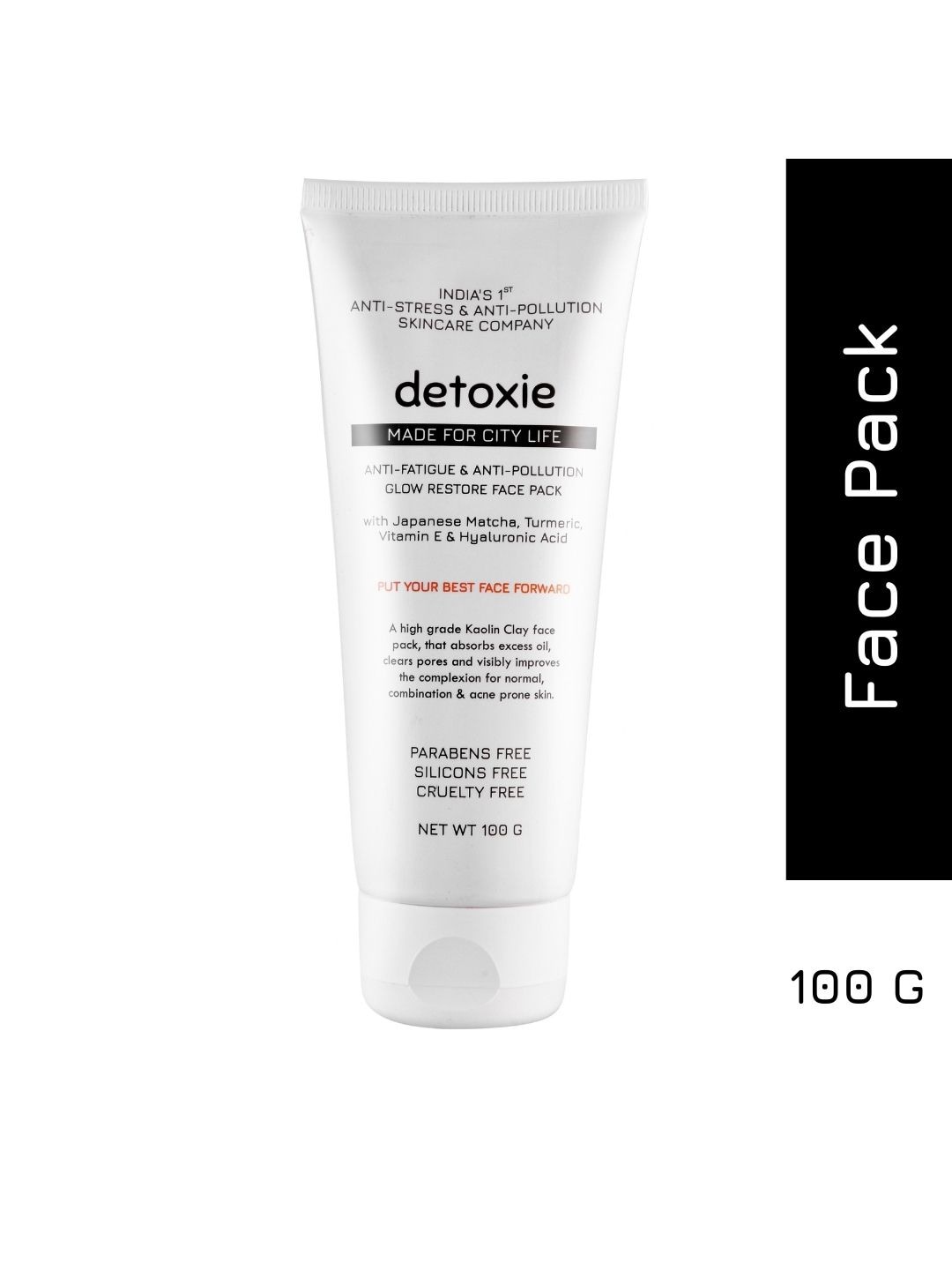 Detoxie Anti-Fatigue & Anti-Pollution Glow Restore Face Pack with Turmeric - 100 g, White
Detoxie Anti-Fatigue & Anti-Pollution Glow Restore Face Pack with Turmeric - 100 g, White