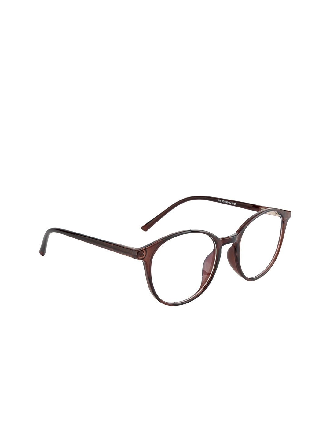 Ted Smith Unisex Brown Full Rim Round Frames