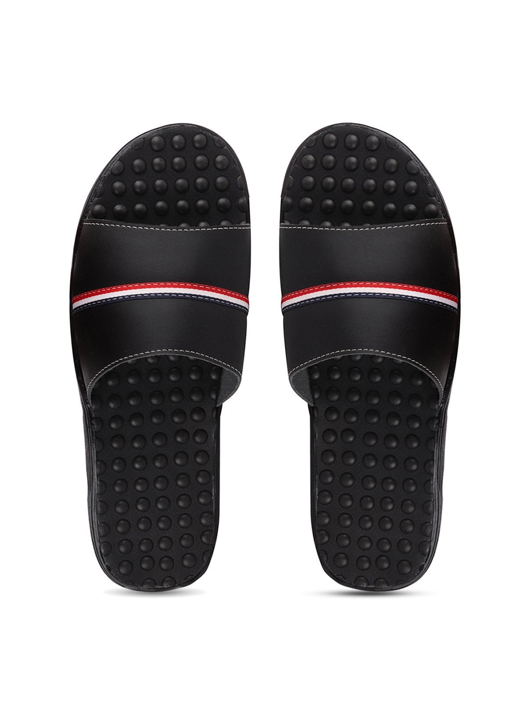 FAUSTO Men Black & Pink Slip-On