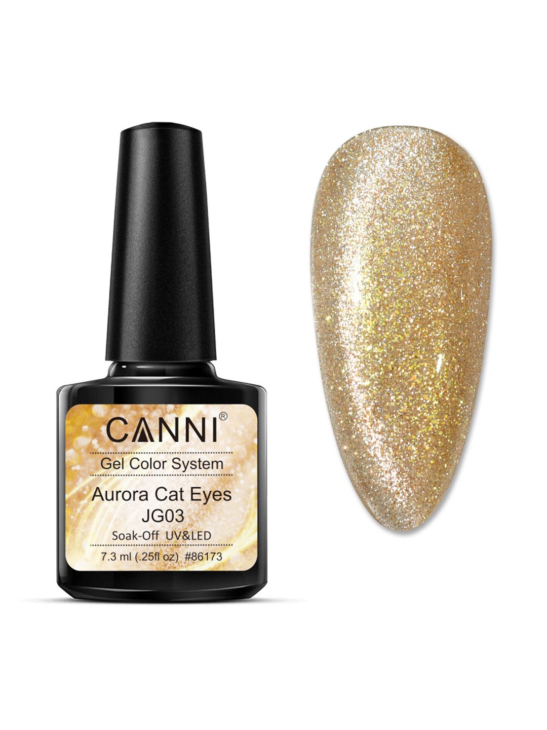 CANNI Aurora Cat Eye Soak Off UV & LED Gel Color System Nail Polish 7.3 ml - JG03, Gold
CANNI Aurora Cat Eye Soak Off UV & LED Gel Color System Nail Polish 7.3 ml - JG03, Gold