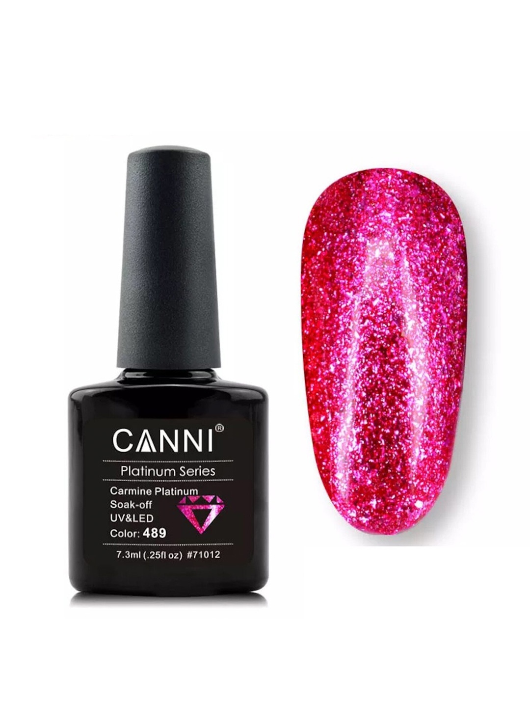 CANNI Perfect Platinum Glitter Foil Gel Color Coat Chrome Nail Gel Polish 7.3 ml - Canni 489, Multi
CANNI Perfect Platinum Glitter Foil Gel Color Coat Chrome Nail Gel Polish 7.3 ml - Canni 489, Multi