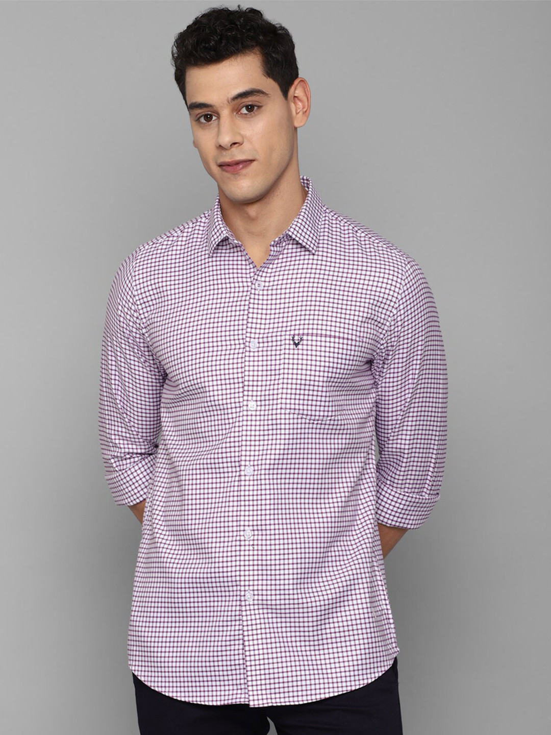 Allen Solly Men Purple Slim Fit Gingham Checks Checked Pure Cotton Casual Shirt
Allen Solly Men Purple Slim Fit Gingham Checks Checked Pure Cotton Casual Shirt