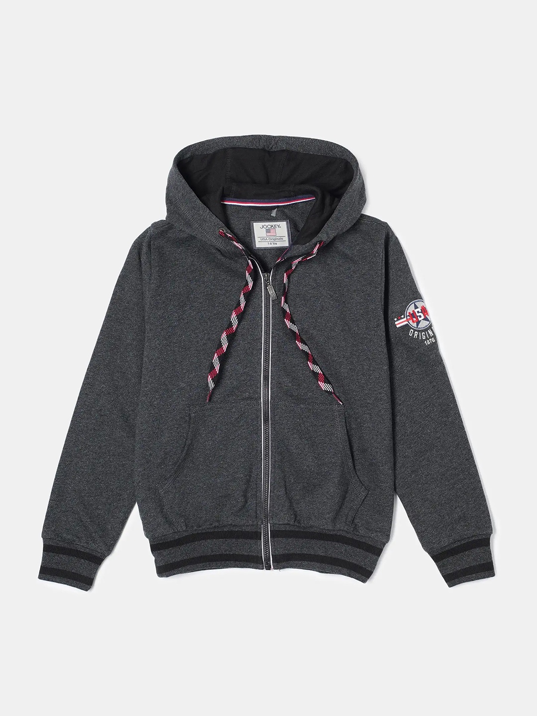 Jockey Boys Super Combed Cotton Hoodie Jacket With Front Pockets - UB50, Black
Jockey Boys Super Combed Cotton Hoodie Jacket With Front Pockets - UB50, Black