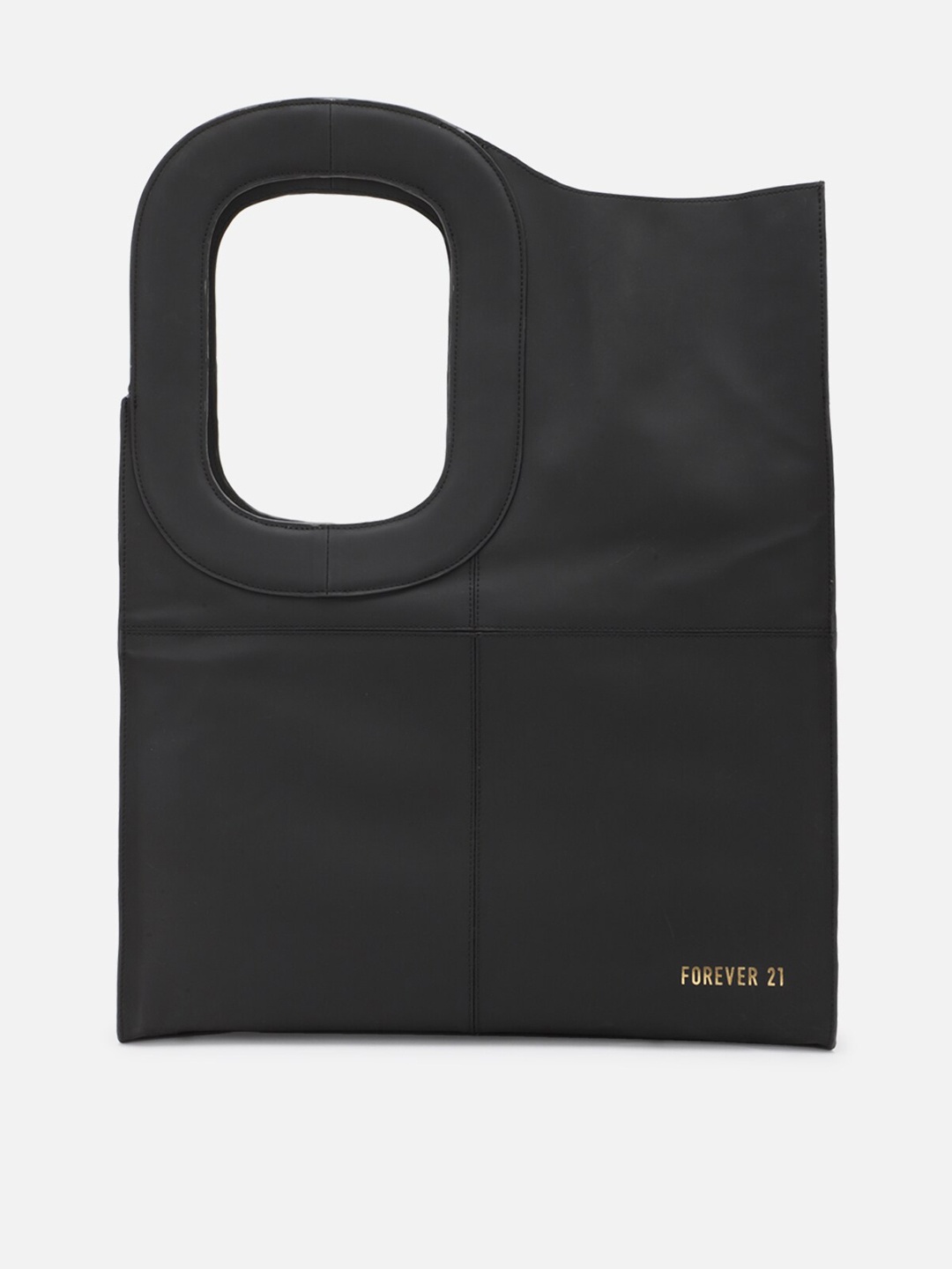 FOREVER 21 Black PU Structured Handheld Bag