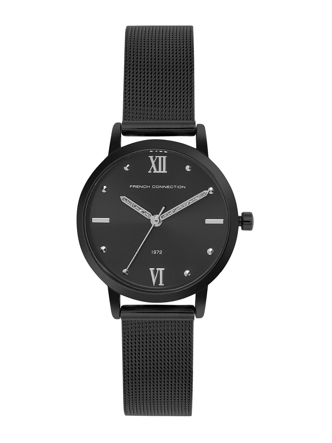 French Connection Women Black Dial & Black Stainless Steel Bracelet Style Straps Analogue Watch FCE20B
French Connection Women Black Dial & Black Stainless Steel Bracelet Style Straps Analogue Watch FCE20B