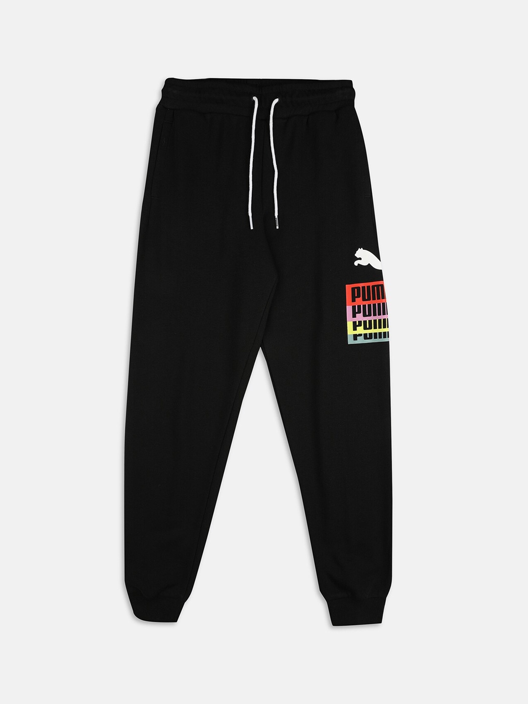 Puma Boys Black Brand Love Youth Solid Joggers