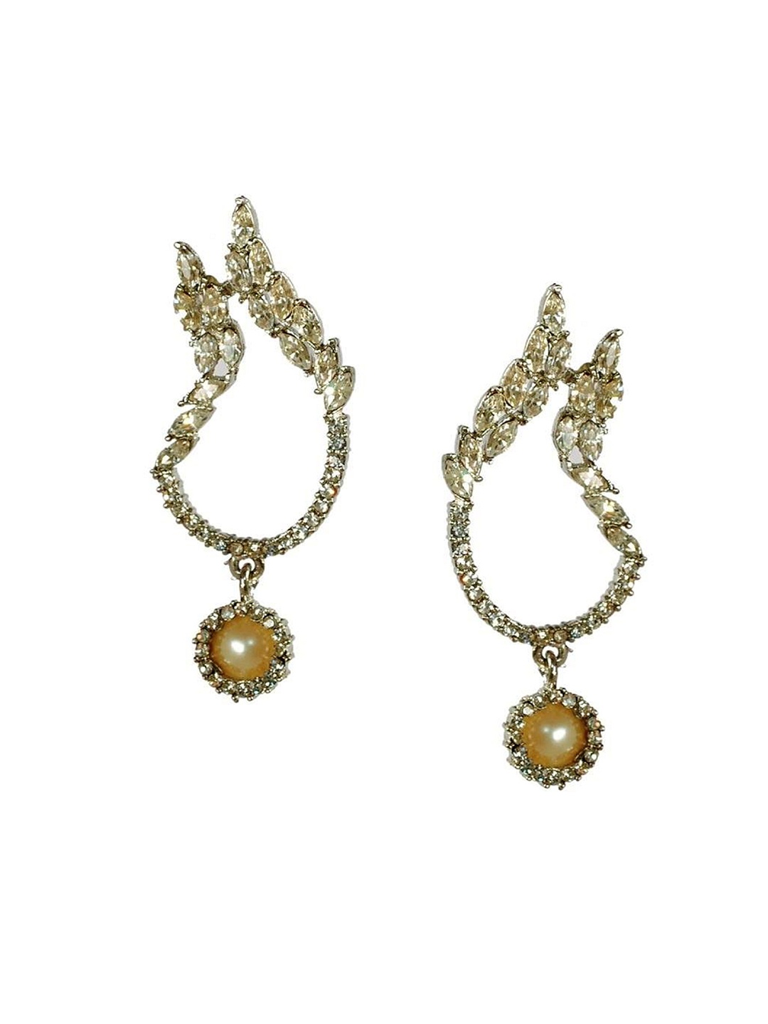 Kshitij Jewels Gold-Toned Contemporary Hoop Earrings