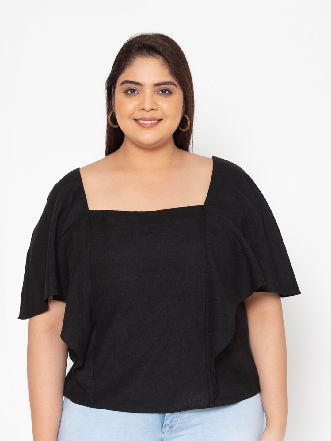Womauraa Women Black Solid Top