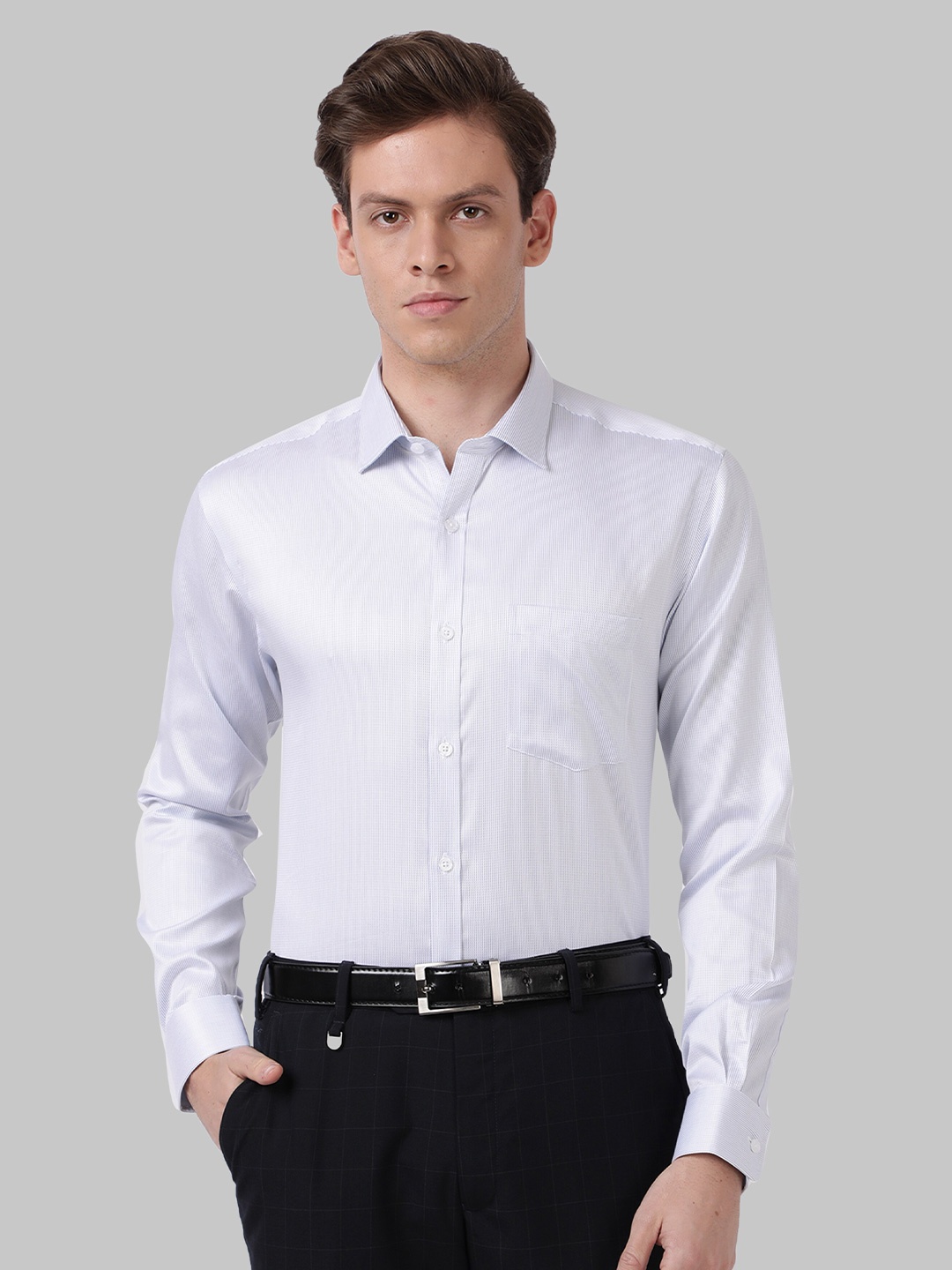 Park Avenue Men Blue Opaque Formal Shirt