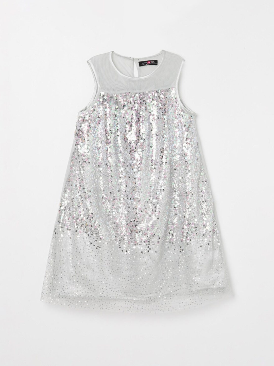 Fame Forever by Lifestyle Girls Grey Embellished A-Line Dress
