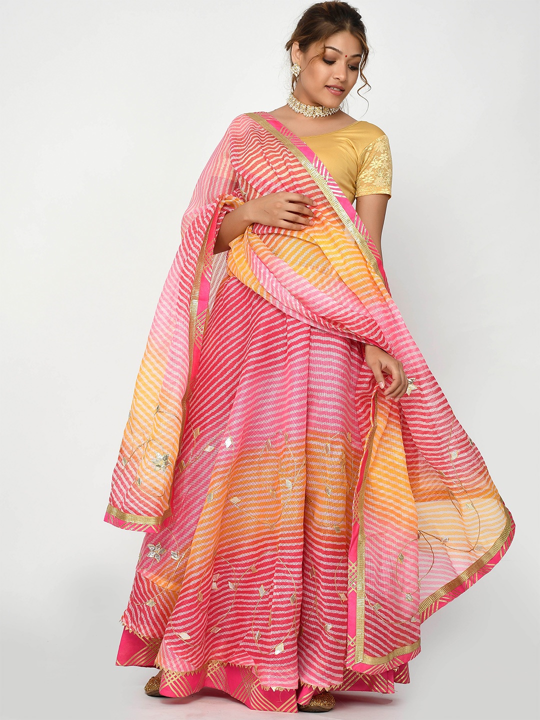 Kesarya Pink & Yellow Embellished Ready to Wear Lehenga & Unstitched Blouse With Dupatta
Kesarya Pink & Yellow Embellished Ready to Wear Lehenga & Unstitched Blouse With Dupatta