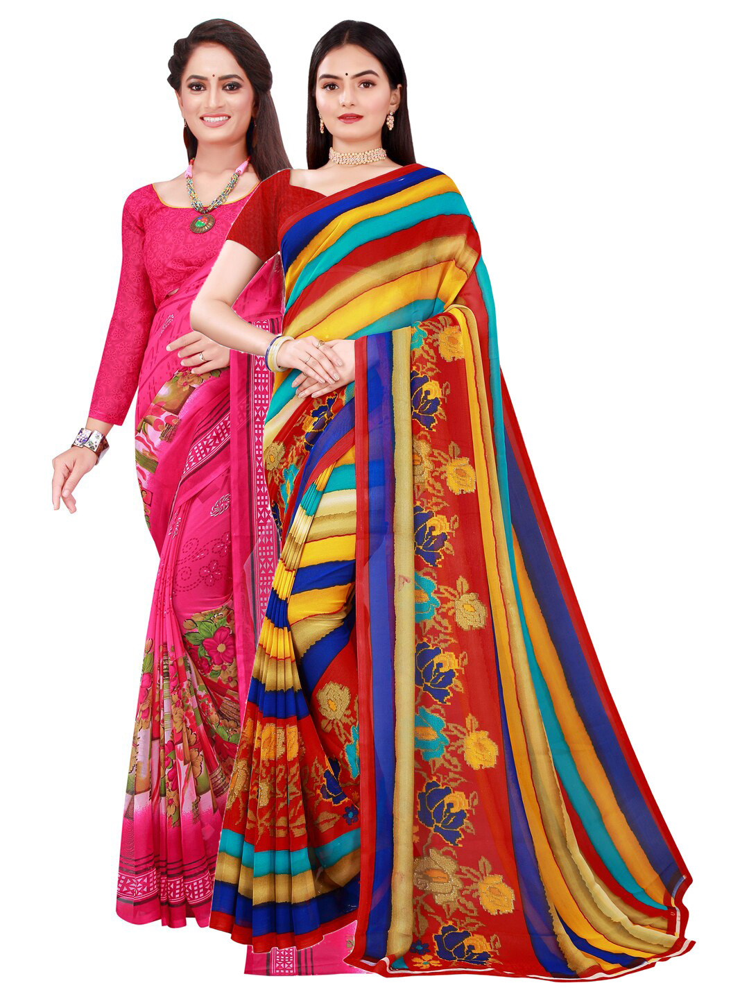Florence Pink & Yellow 2 Pure Georgette Saree
Florence Pink & Yellow 2 Pure Georgette Saree
