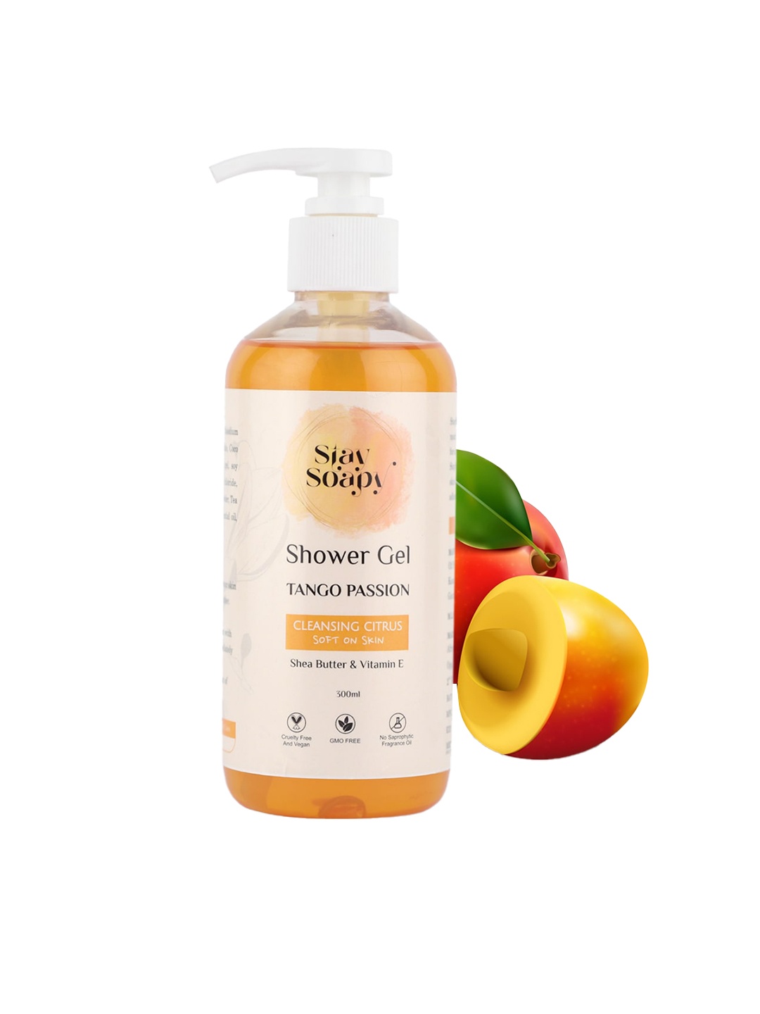 Stay Soapy Cleansing Citrus Tango Passion Shower Gel with Shea Butter & Vitamin E - 300 ml, Orange
Stay Soapy Cleansing Citrus Tango Passion Shower Gel with Shea Butter & Vitamin E - 300 ml, Orange